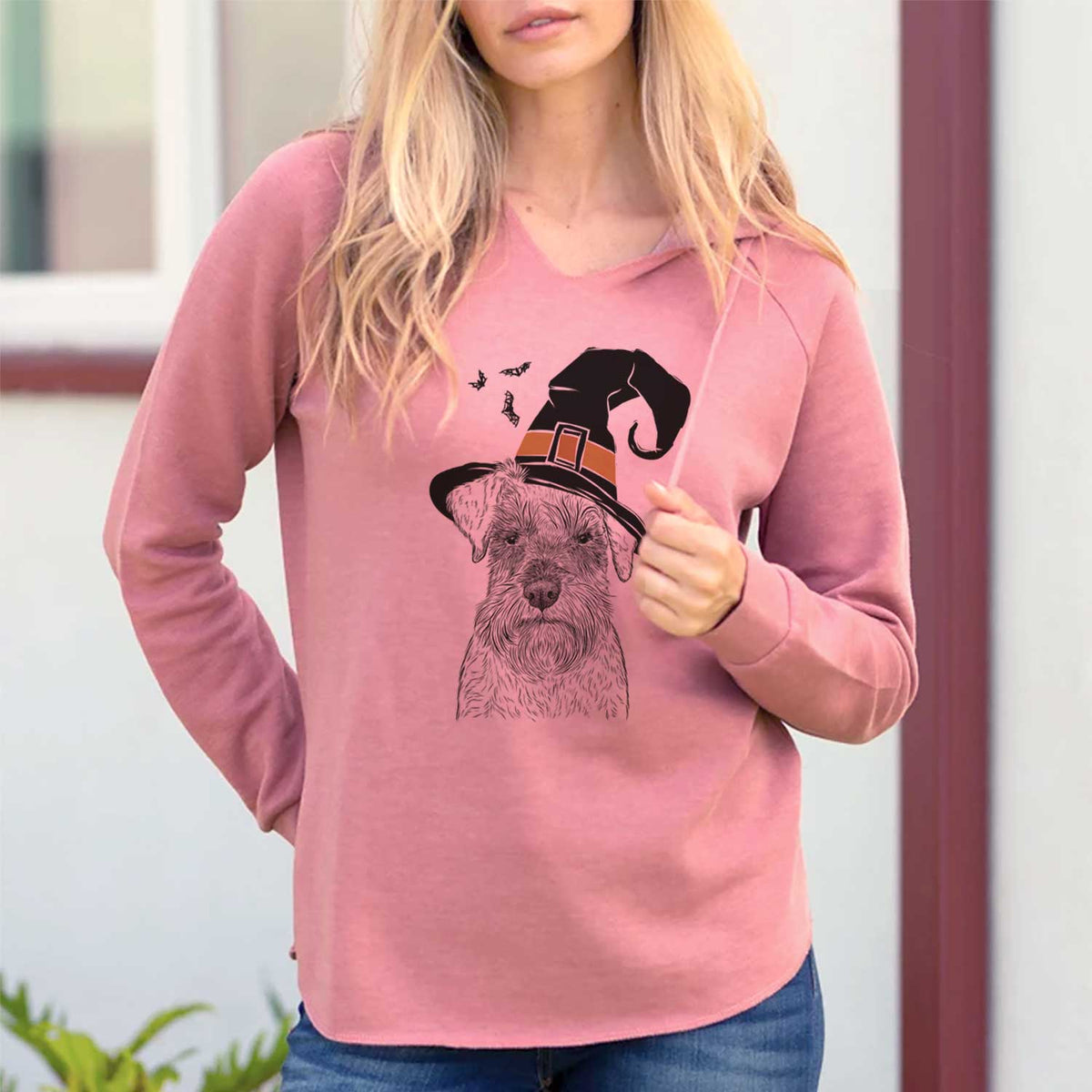 Witch Smokey the Miniature Schnauzer - Cali Wave Hooded Sweatshirt