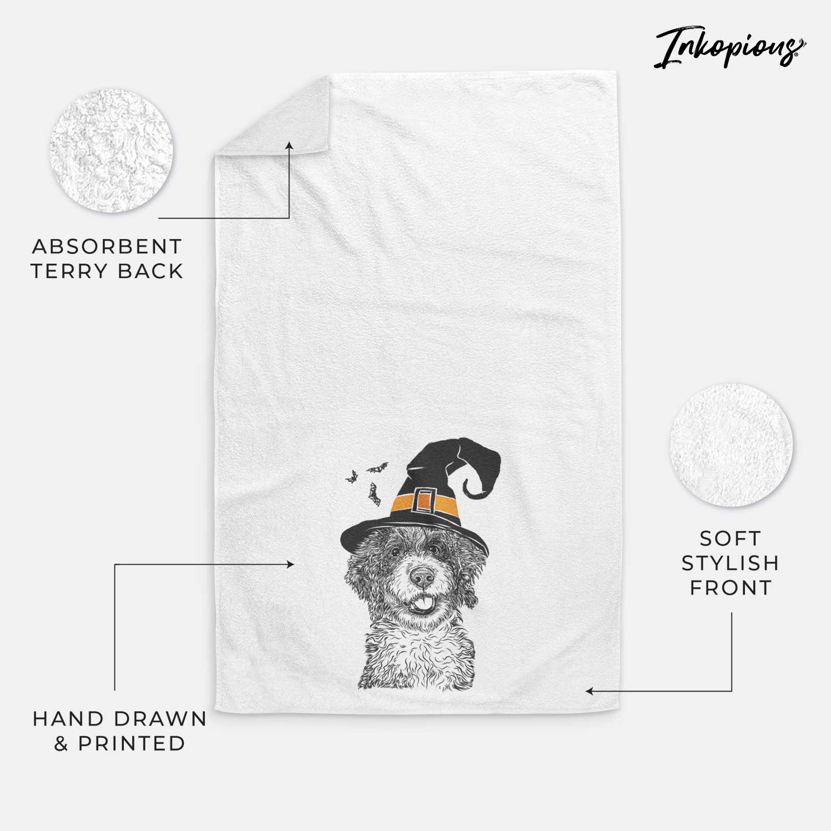 Smoky the Bernedoodle Puppy Decorative Hand Towel