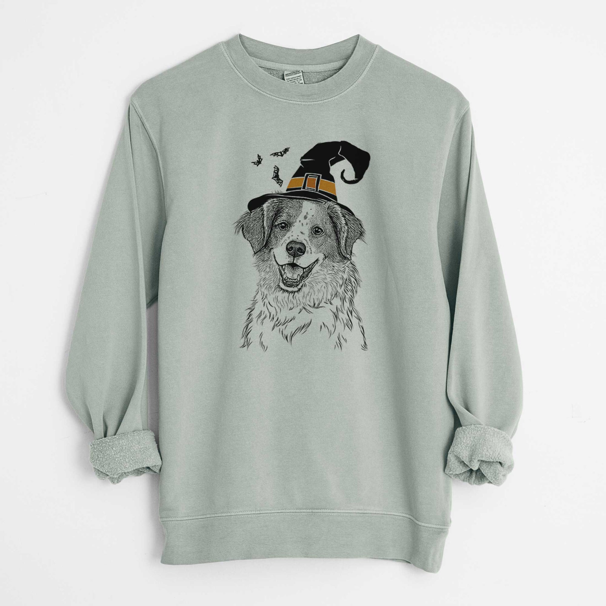 Witch Sophie the Brittany Beagle Mix - Unisex Pigment Dyed Crew Sweatshirt