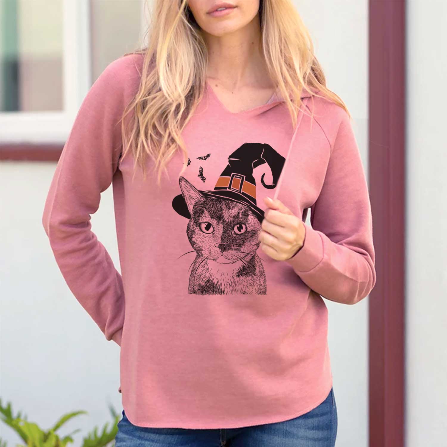Witch Spooky Kitty the Tortoiseshell Cat - Cali Wave Hooded Sweatshirt