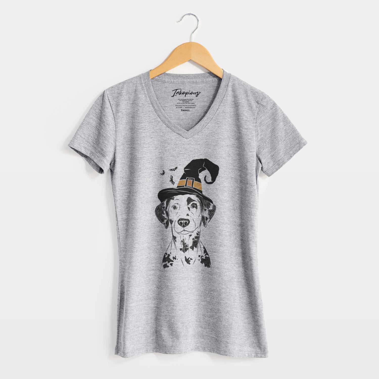 Witch Spot the Dalmatian - Women's V-neck Shirt