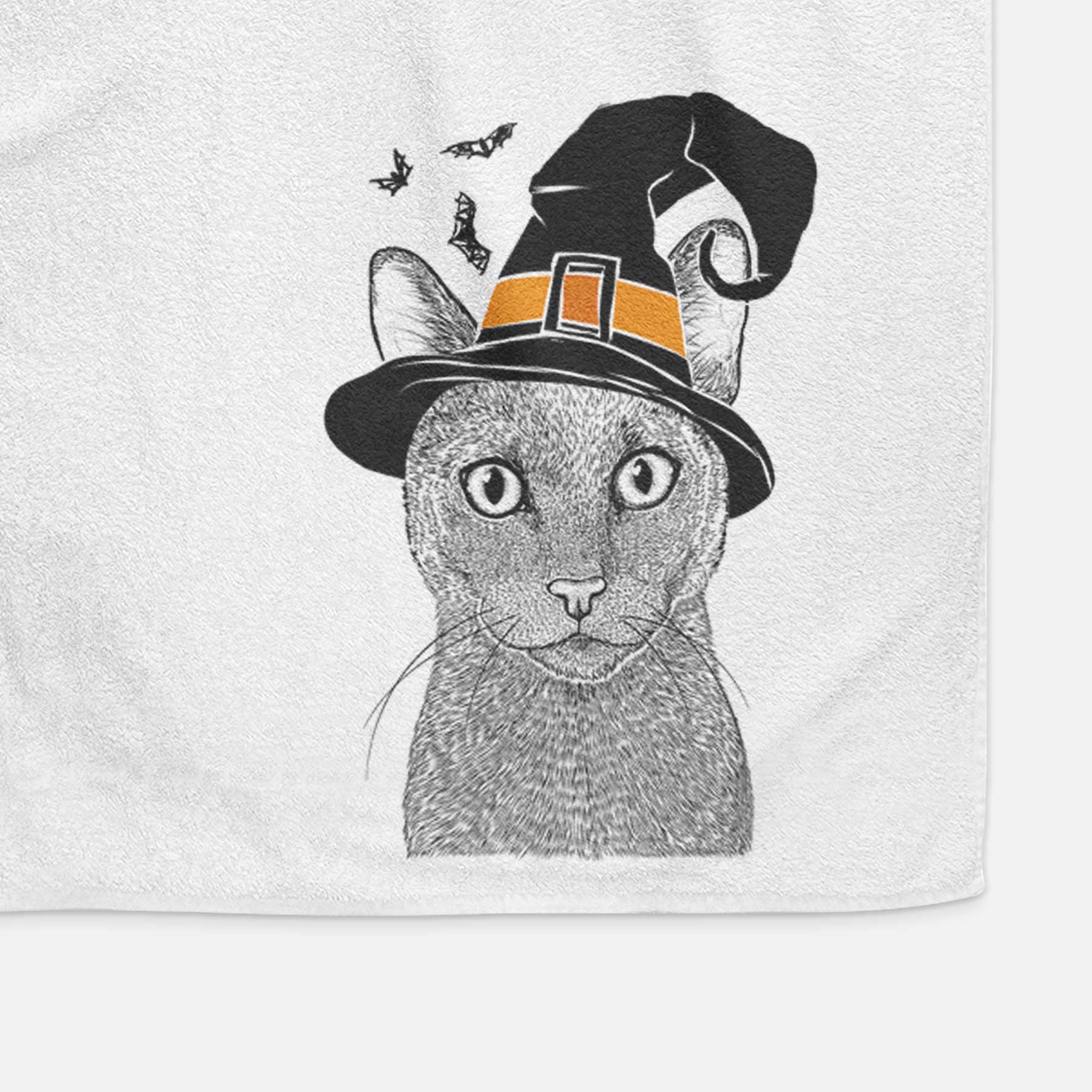 Stanley the Russian Blue Cat Decorative Hand Towel