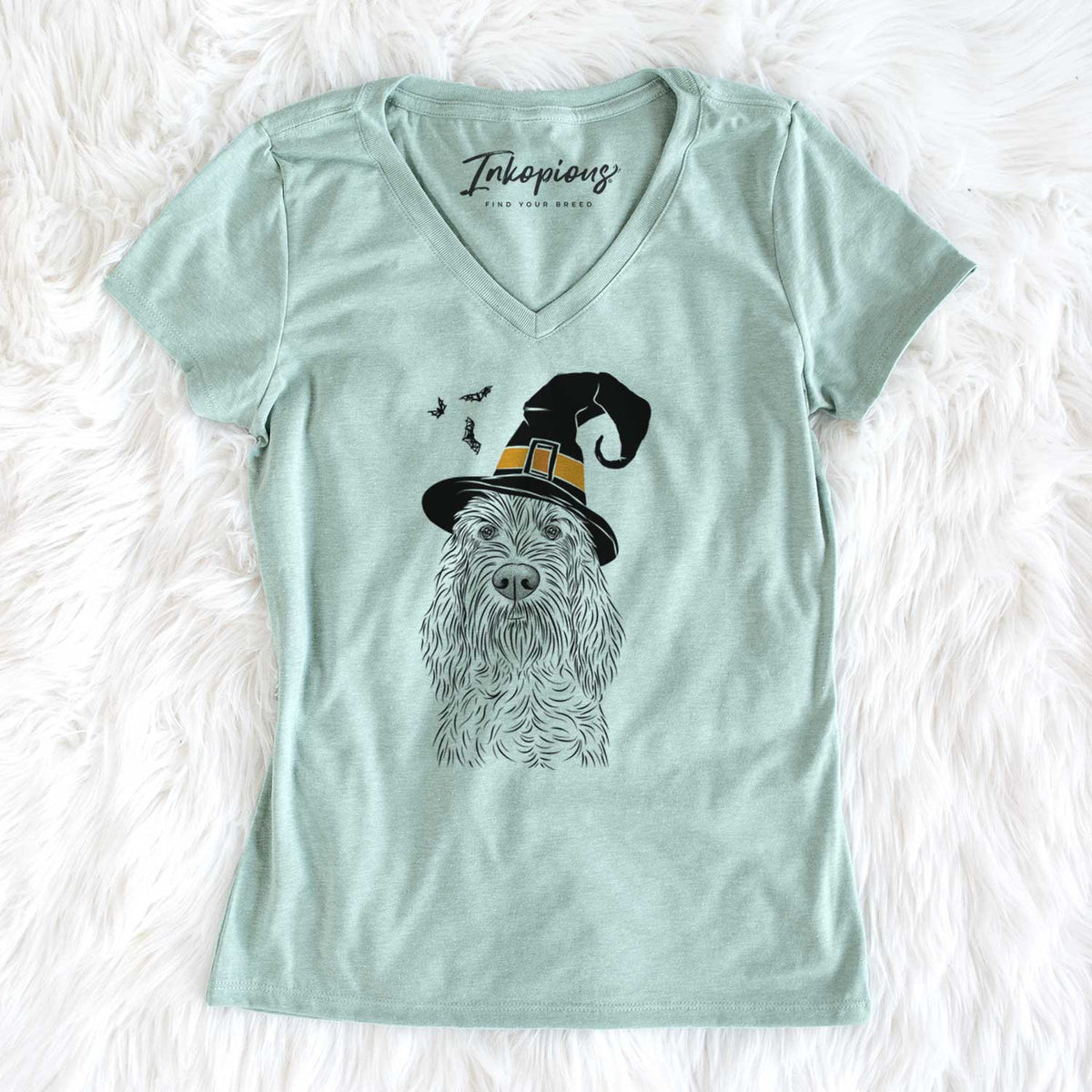 Witch Stefano the Spinone Italiano - Women's V-neck Shirt