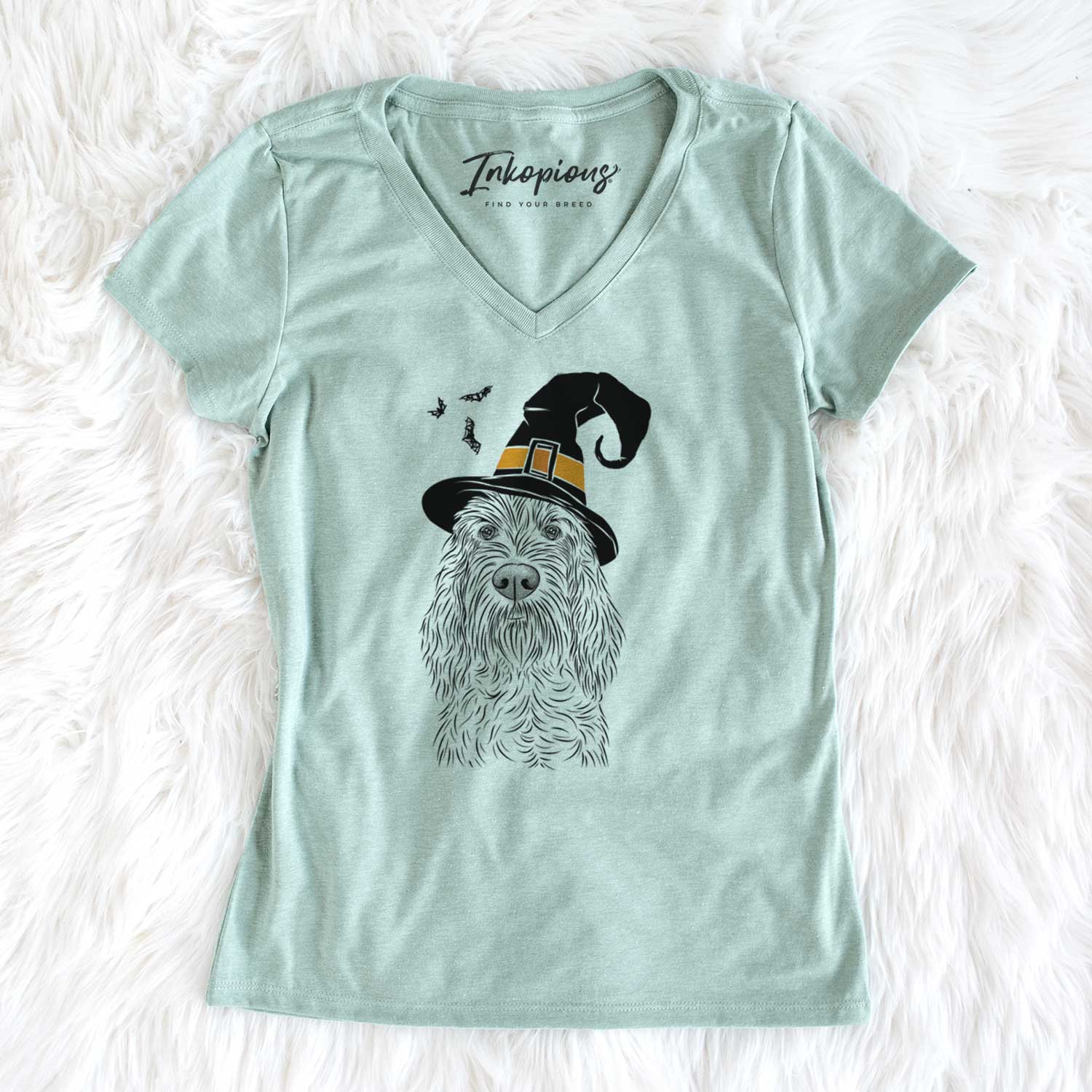 Witch Stefano the Spinone Italiano - Women's V-neck Shirt
