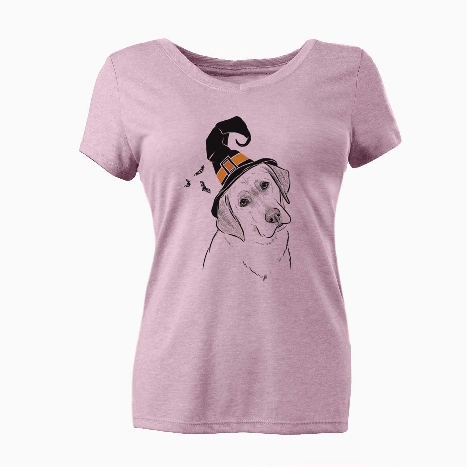 Witch Stella the Yellow Lab - Women's V-neck Shirt