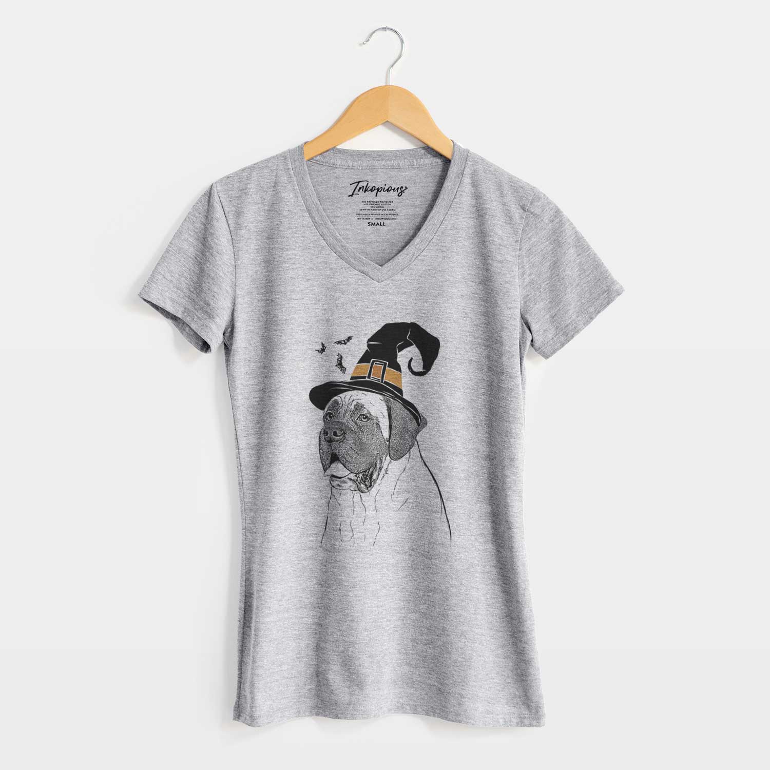 Witch Sterling the English Mastiff - Women's V-neck Shirt