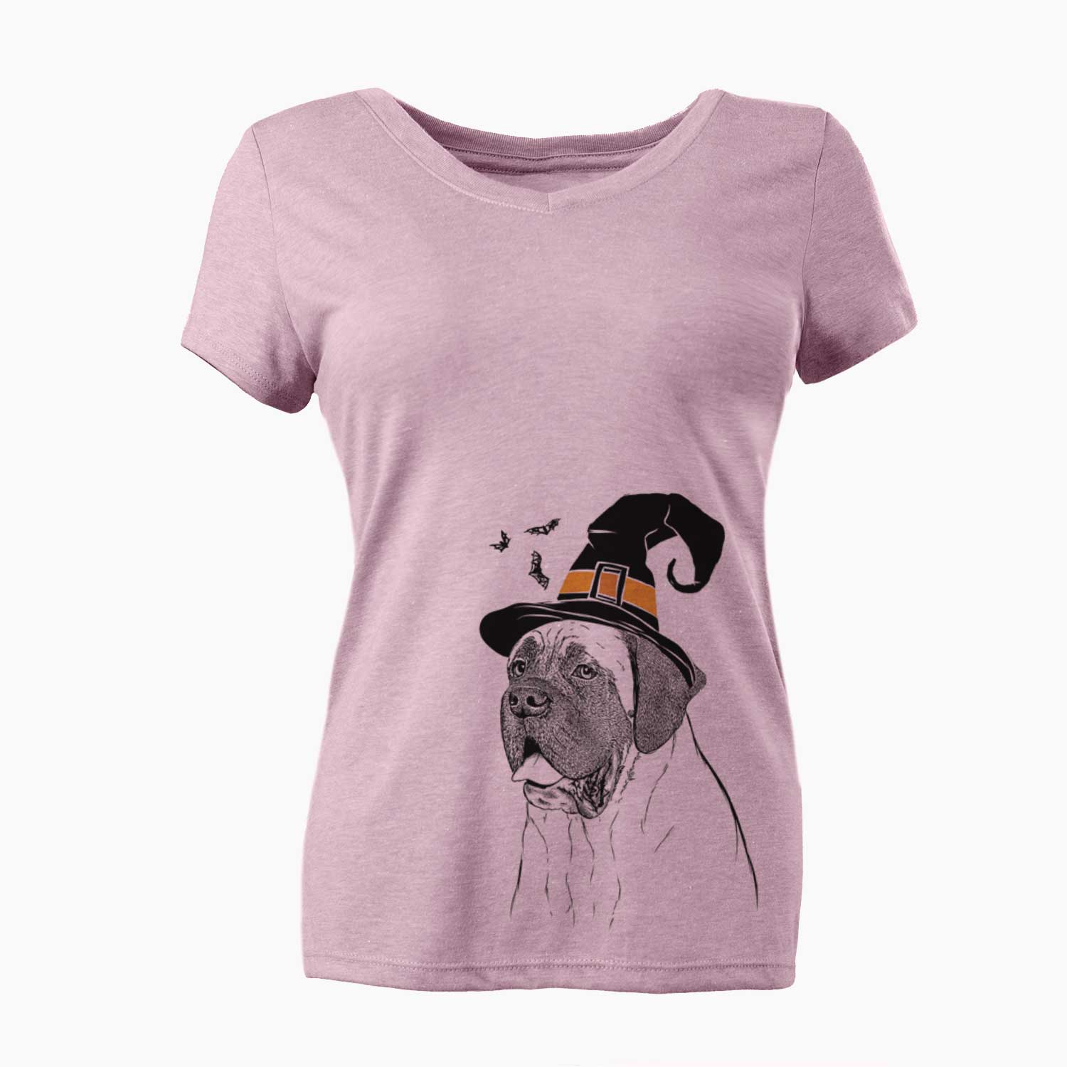 Witch Sterling the English Mastiff - Women's V-neck Shirt