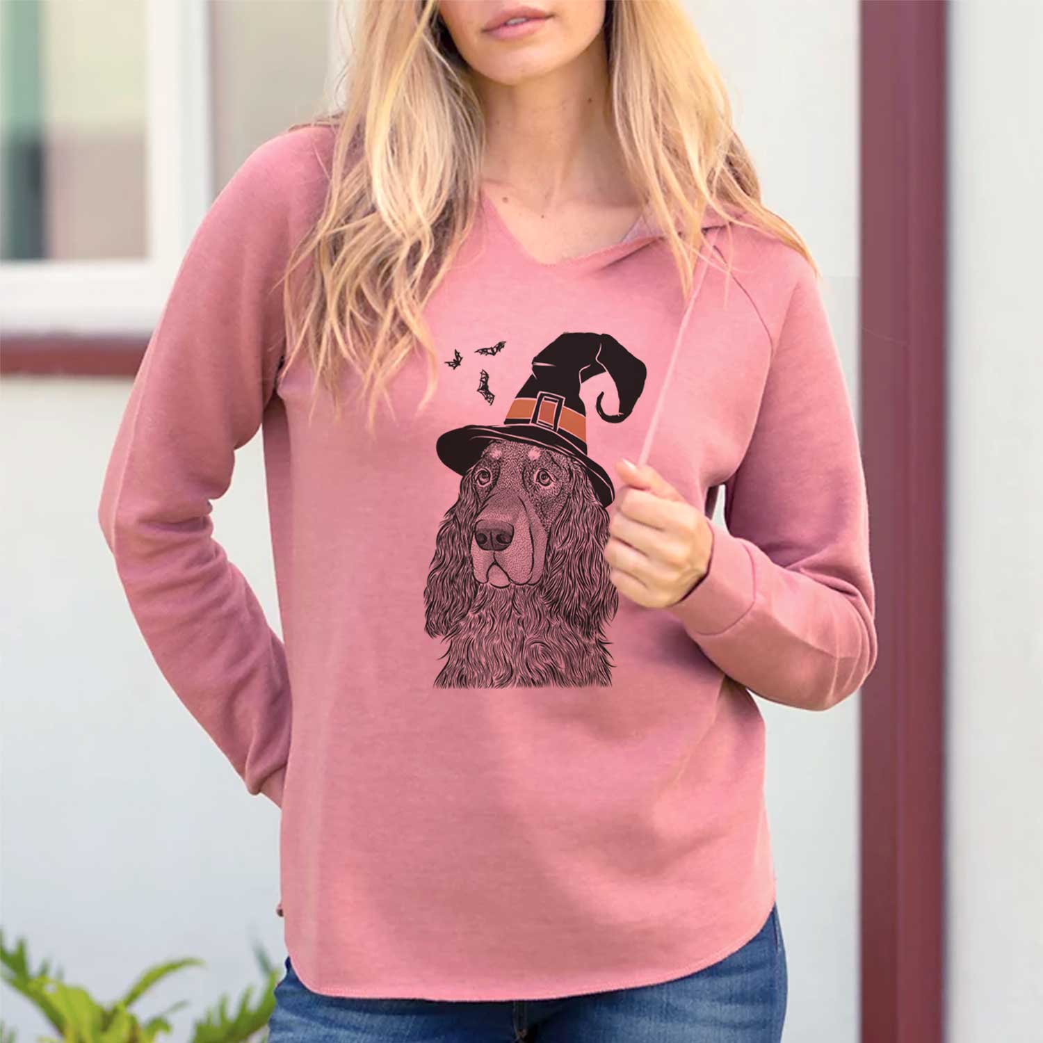 Witch Stormy the Gordon Setter - Cali Wave Hooded Sweatshirt