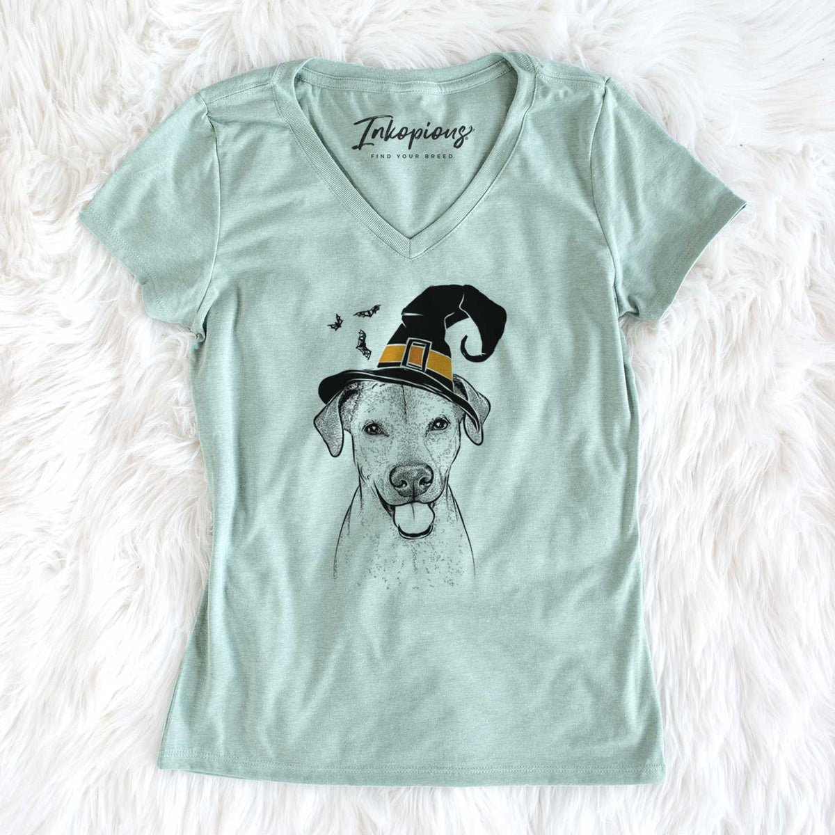Witch Sugar the American Staffordshire Mix - Women's V-neck Shirt