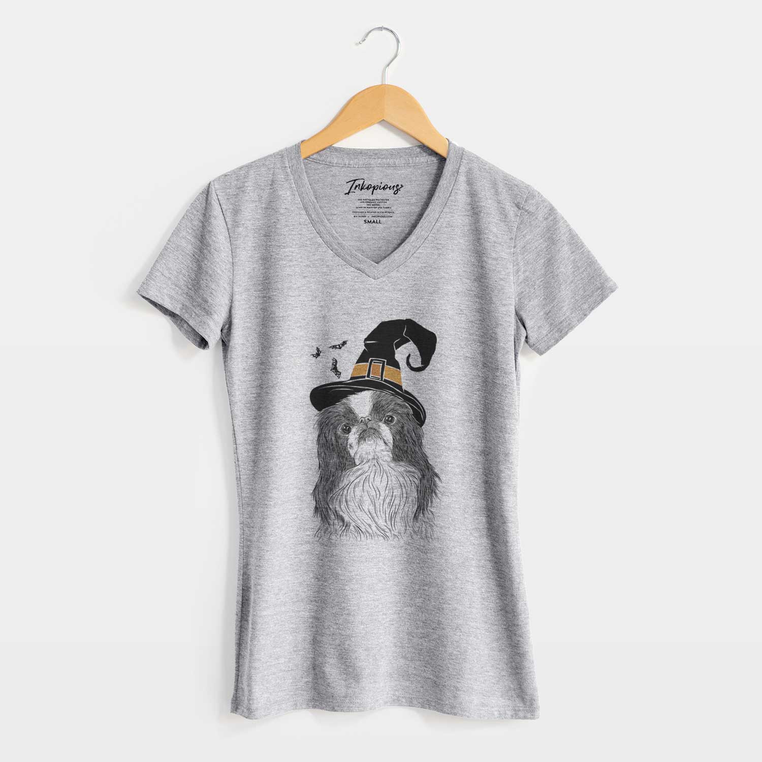 Witch Suki the Japanese Chin - Women's V-neck Shirt