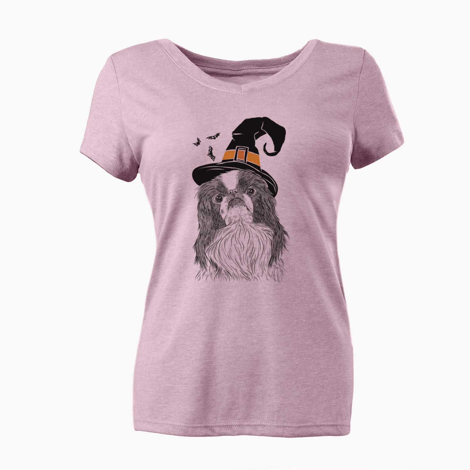 Witch Suki the Japanese Chin - Women's V-neck Shirt