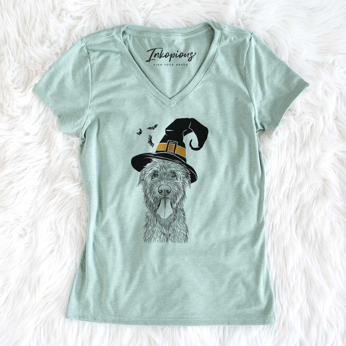 Witch Sullivan the Irish Wolfhound - Women's V-neck Shirt