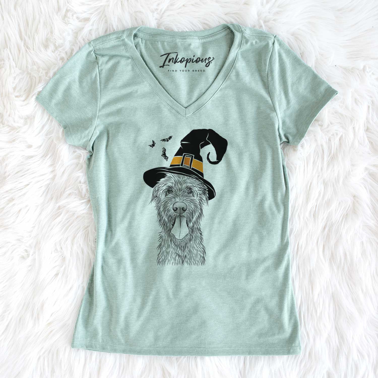 Witch Sullivan the Irish Wolfhound - Women's V-neck Shirt