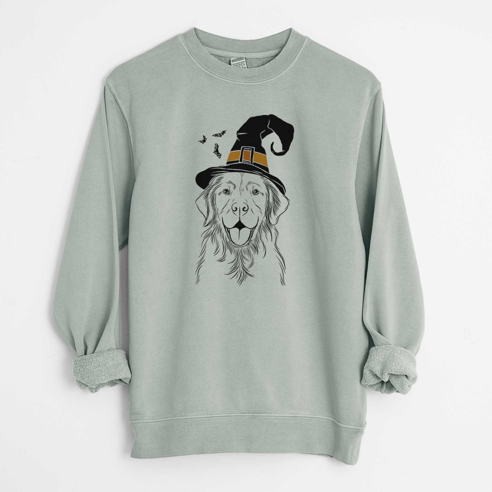 Witch Sunny the Golden Retriever - Unisex Pigment Dyed Crew Sweatshirt