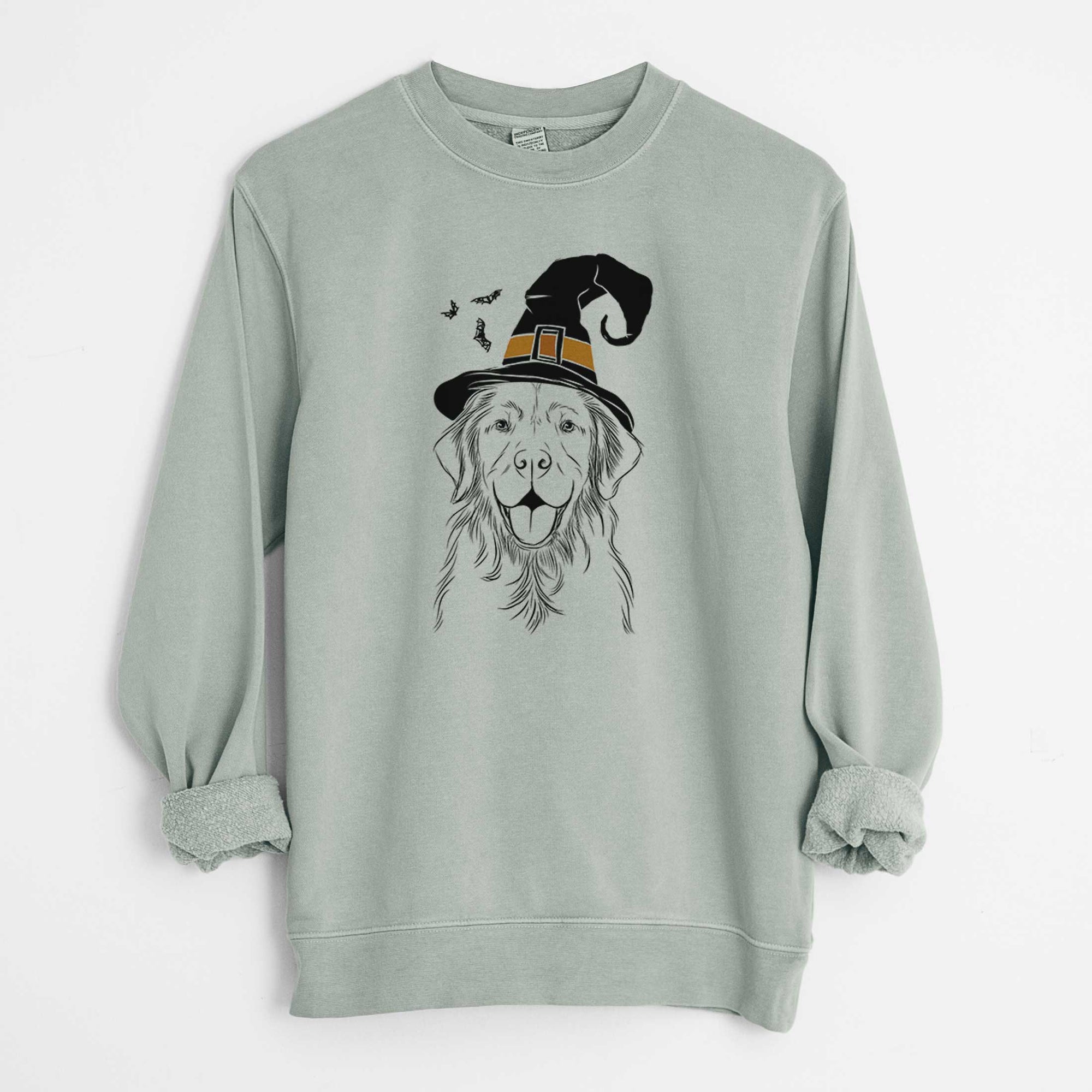 Witch Sunny the Golden Retriever - Unisex Pigment Dyed Crew Sweatshirt
