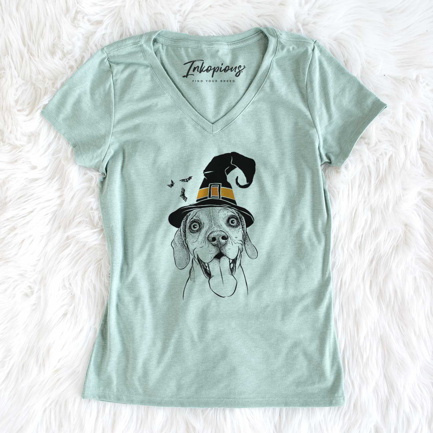 Witch Sunny the Beagle - Women's V-neck Shirt