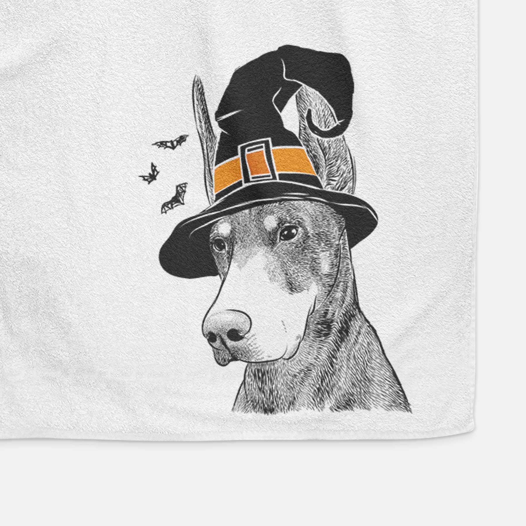 Sunny the Doberman Pinscher Decorative Hand Towel