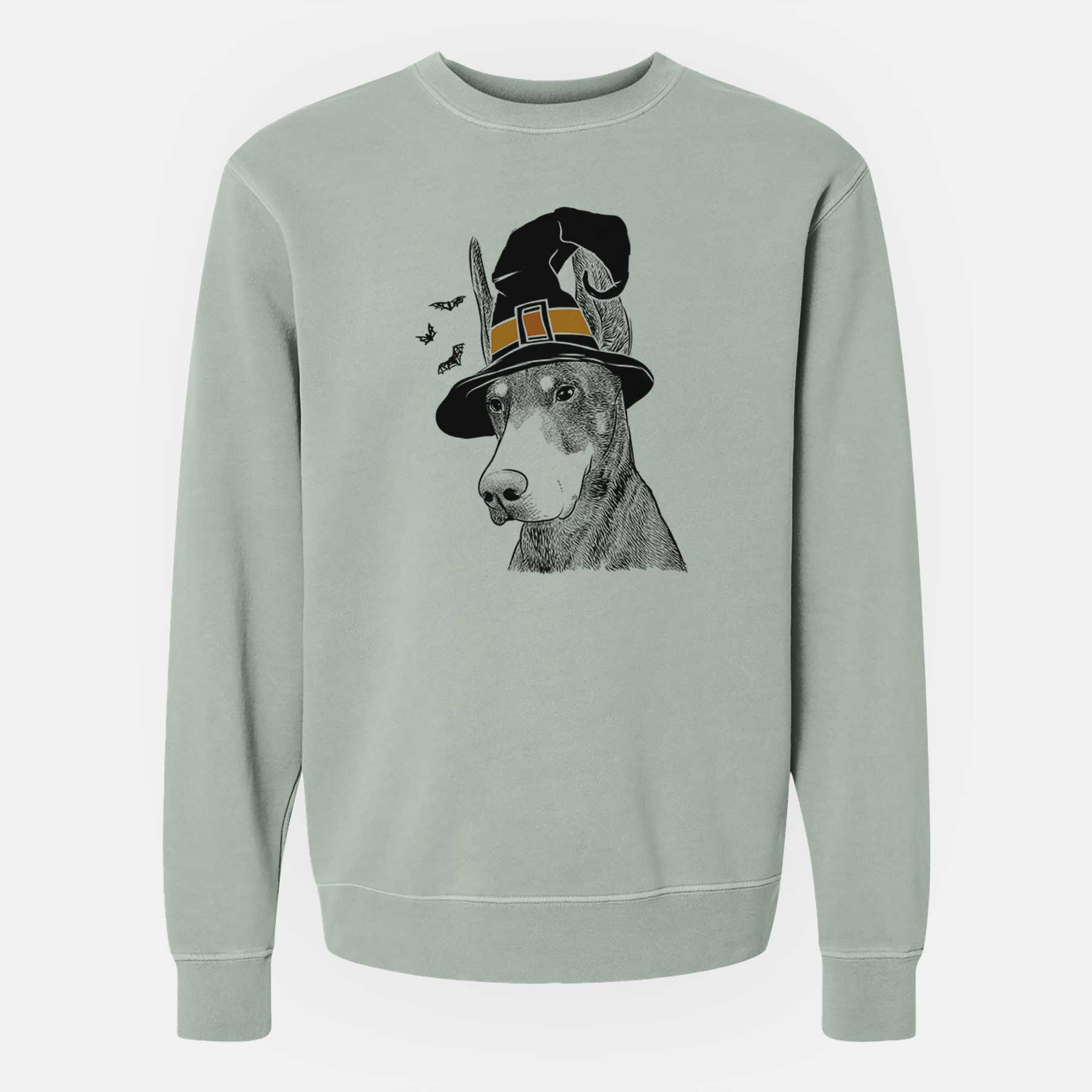 Witch Sunny the Doberman Pinscher - Unisex Pigment Dyed Crew Sweatshirt