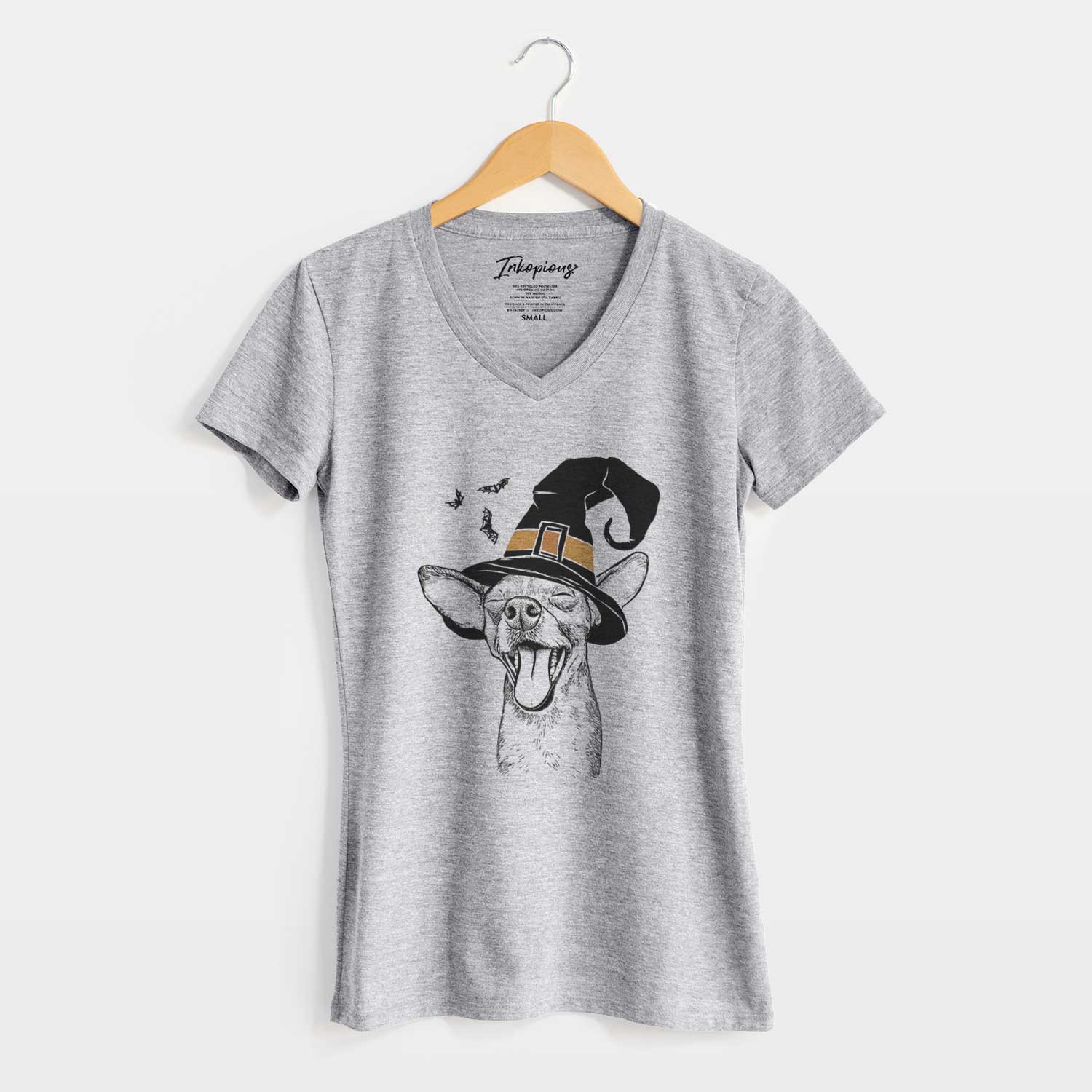 Witch SweetBailey the Chihuahua Mix - Women's V-neck Shirt