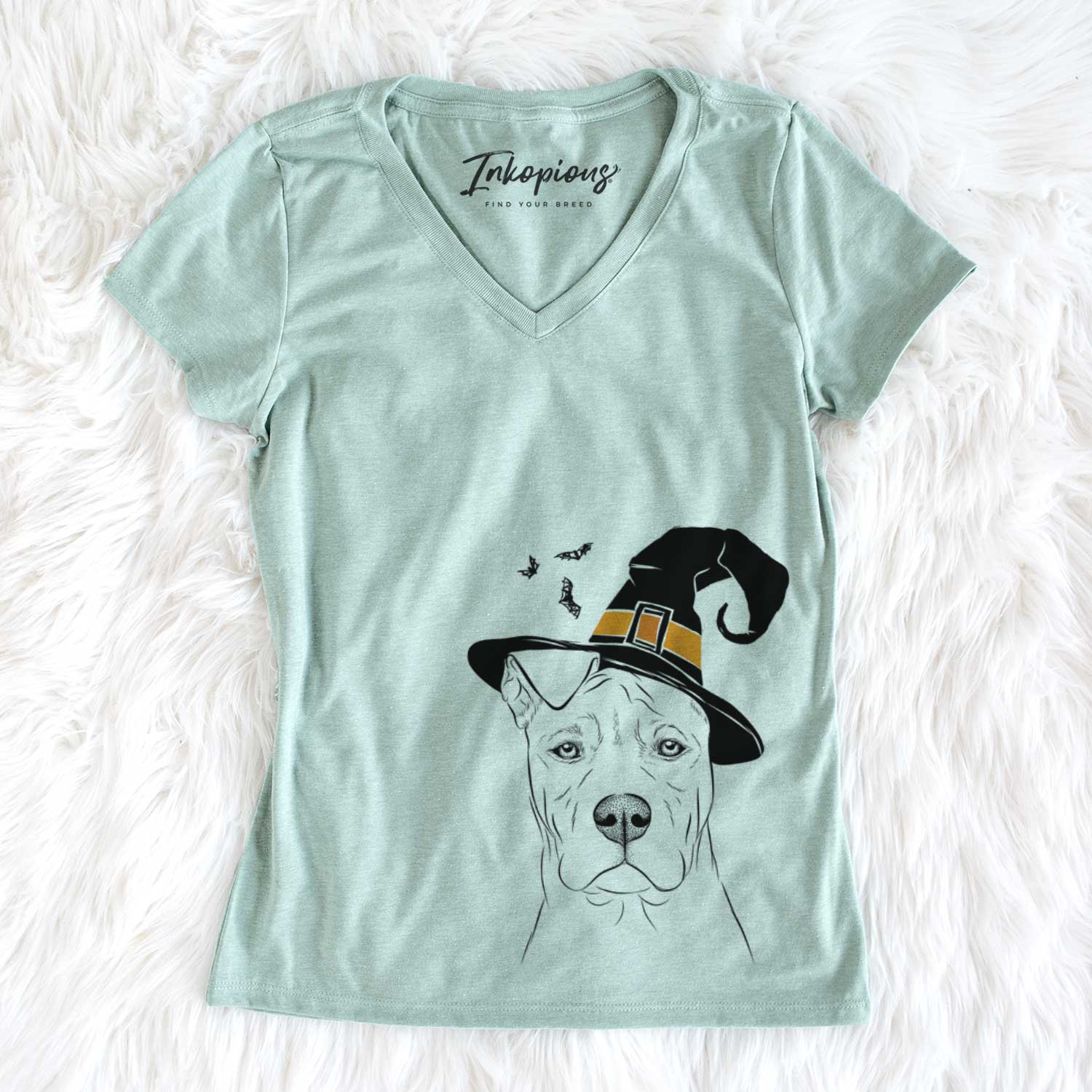 Witch Sweet Finn the Mixed Breed - Women's V-neck Shirt