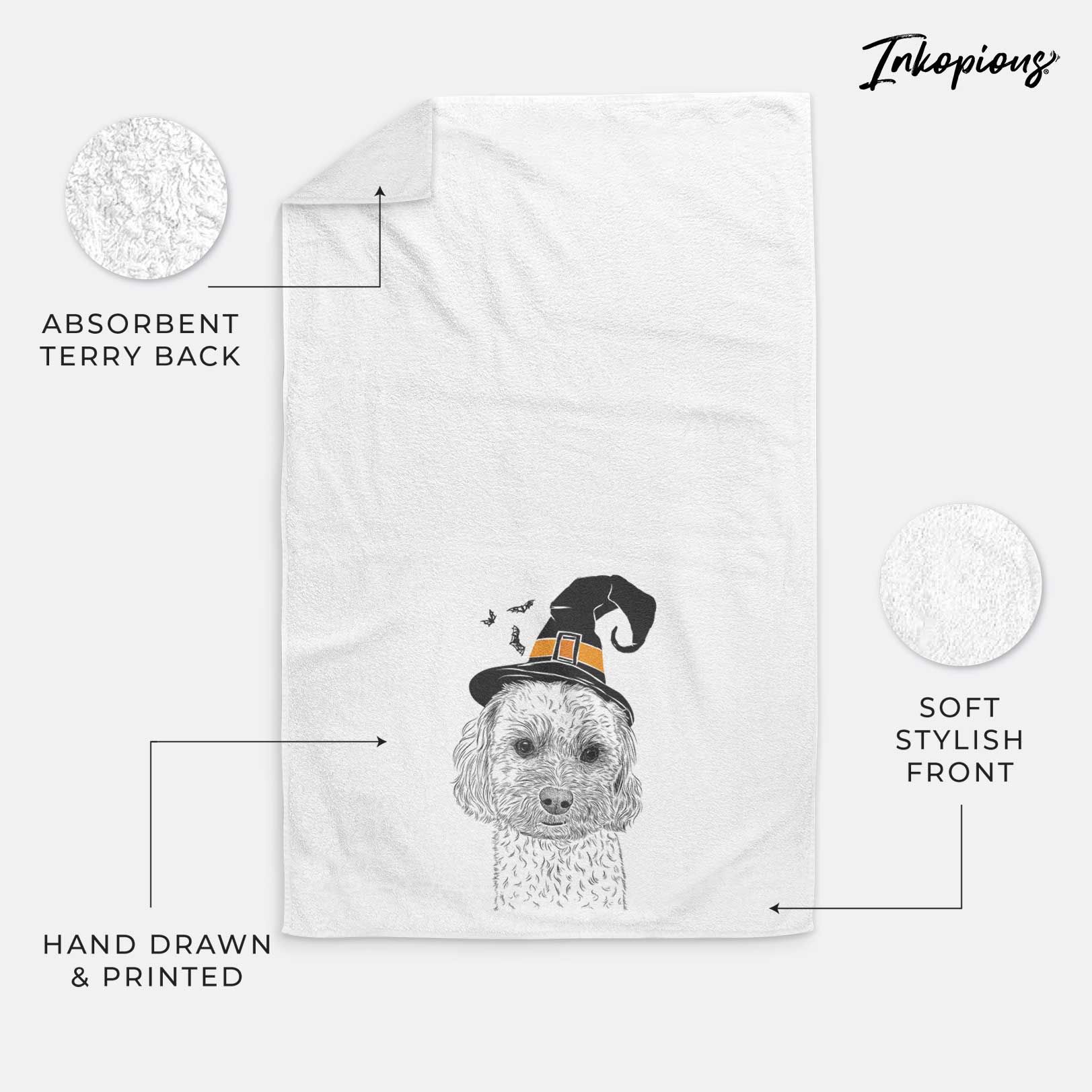 Sweet George the Mixed Breed Decorative Hand Towel