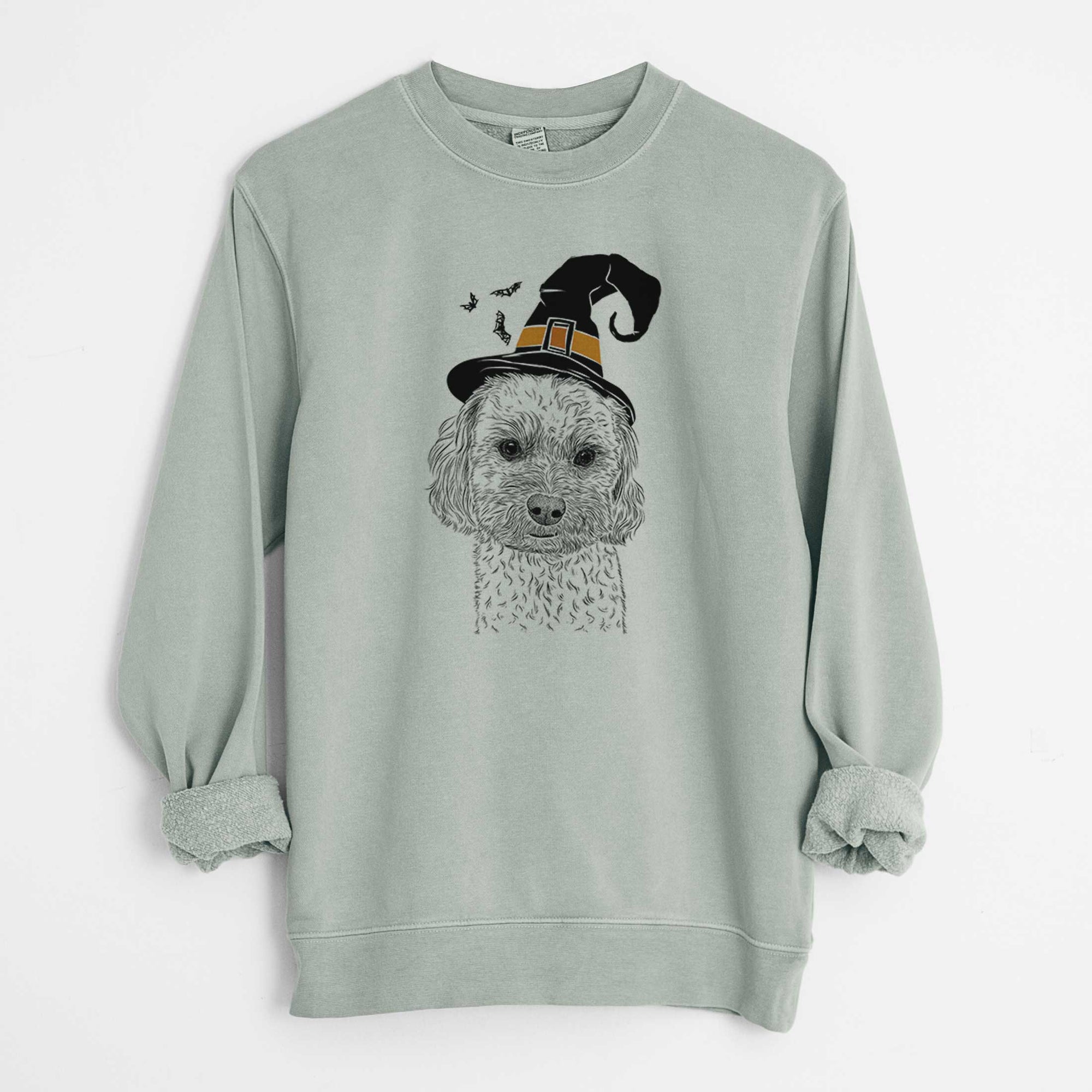 Witch Sweet George the Mixed Breed - Unisex Pigment Dyed Crew Sweatshirt