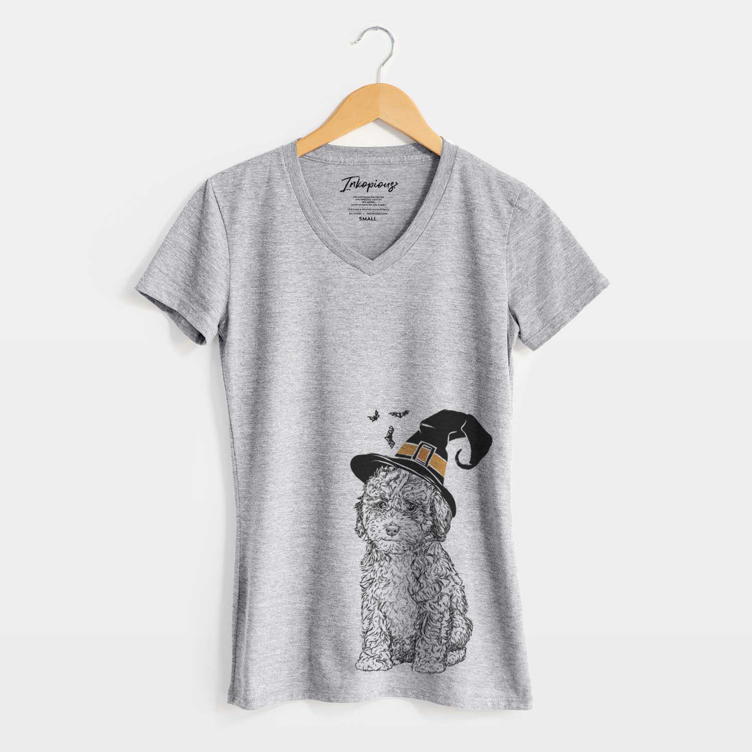 Witch Sweet Tea the Mini Doodle - Women's V-neck Shirt