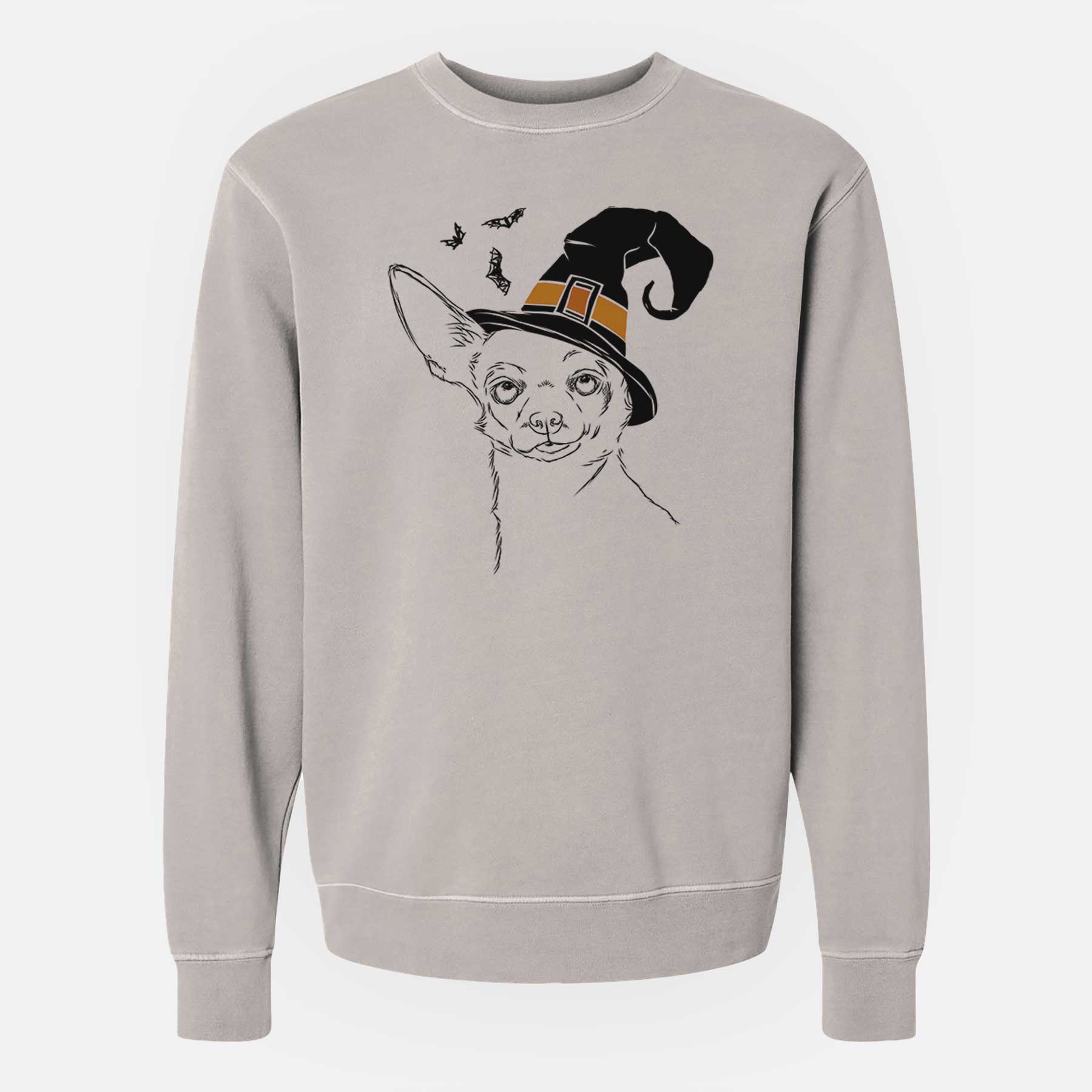 Witch Tabitha the Chihuahua - Unisex Pigment Dyed Crew Sweatshirt