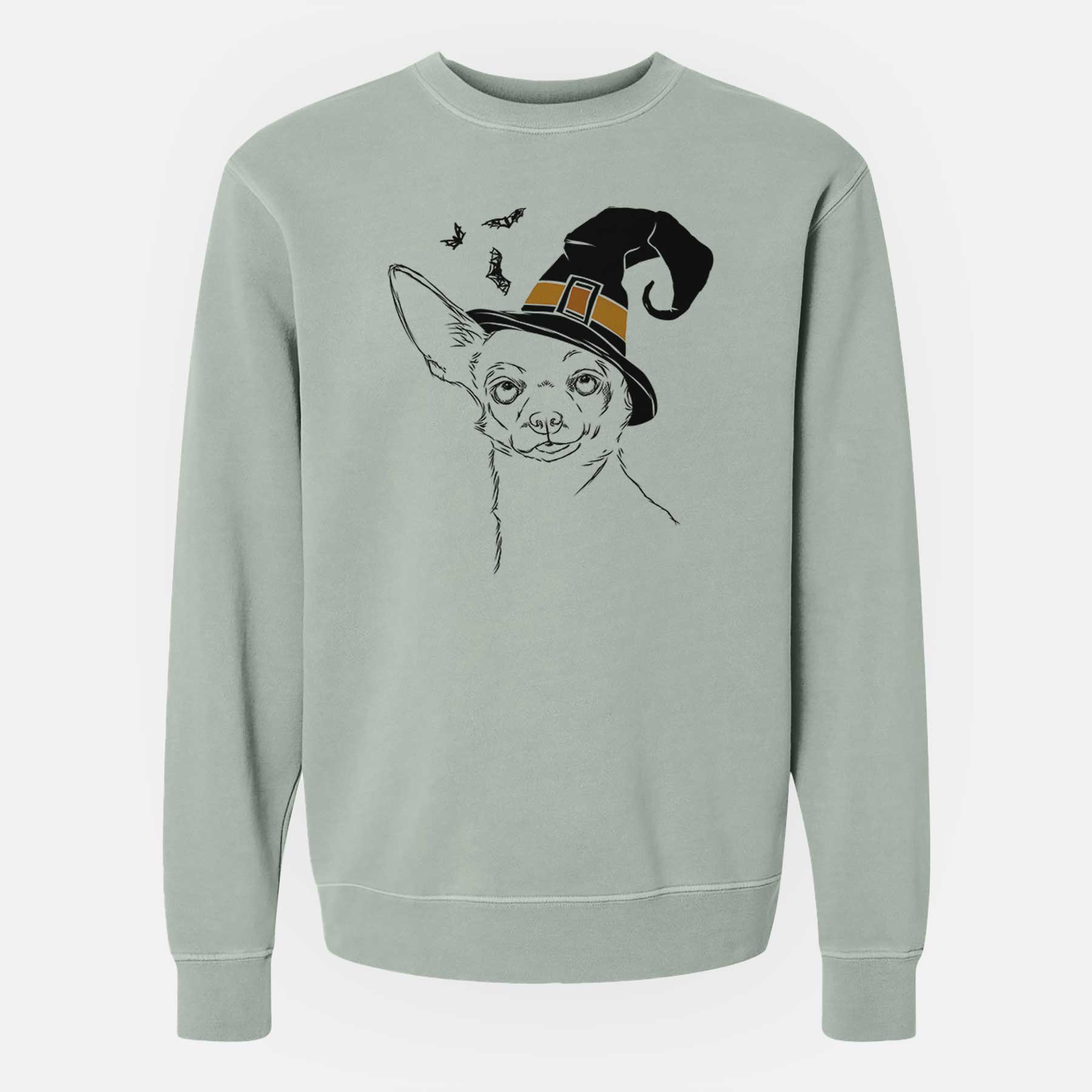 Witch Tabitha the Chihuahua - Unisex Pigment Dyed Crew Sweatshirt