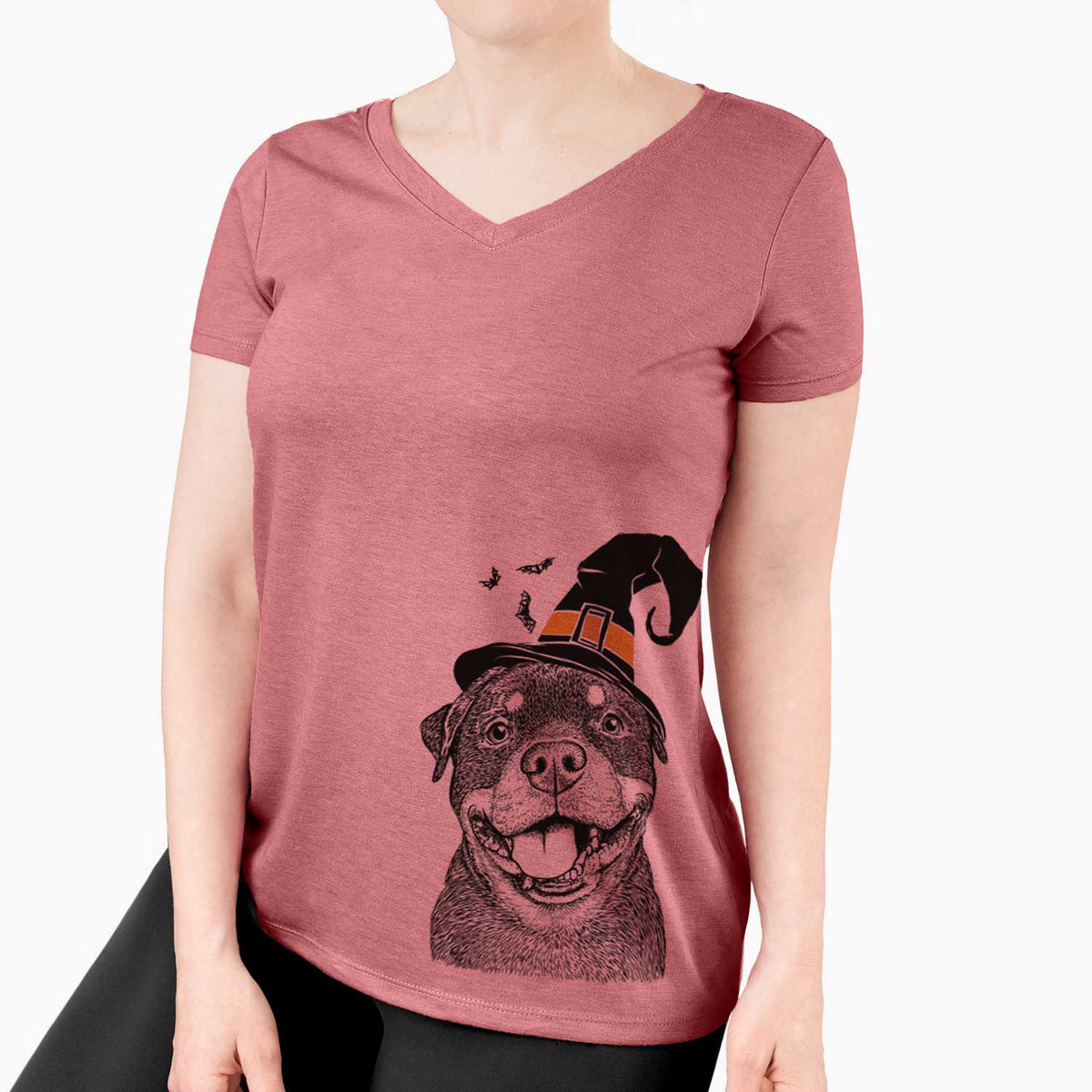 Witch Talos the Rottweiler - Women's V-neck Shirt