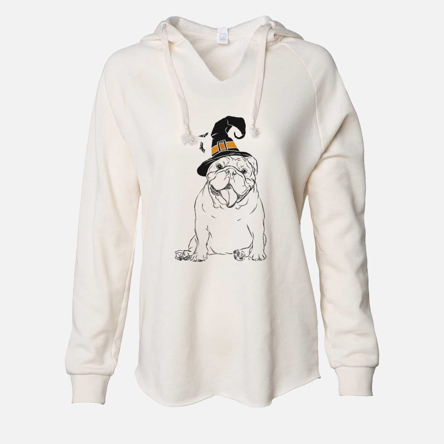 Witch Tank the English Bulldog - Cali Wave Hooded Sweatshirt