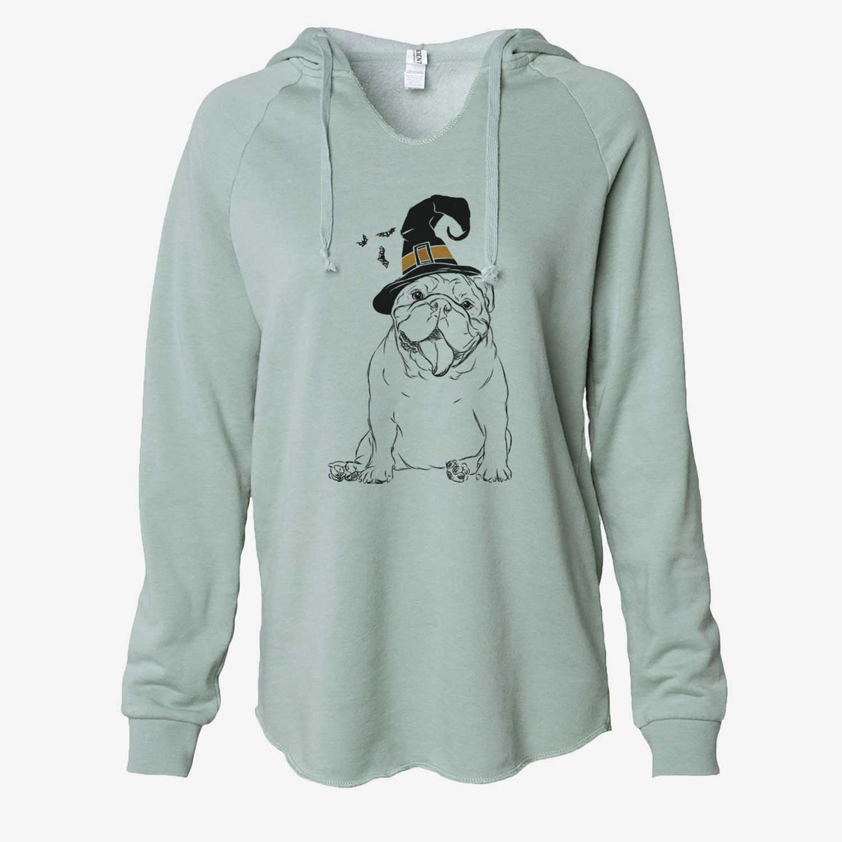 Witch Tank the English Bulldog - Cali Wave Hooded Sweatshirt
