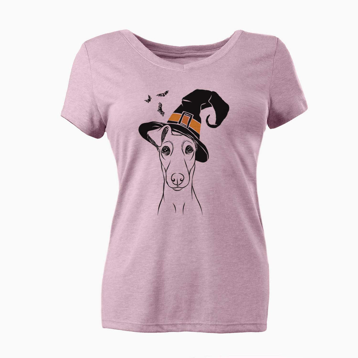 Witch Tanner the Fox Terrier - Women's V-neck Shirt