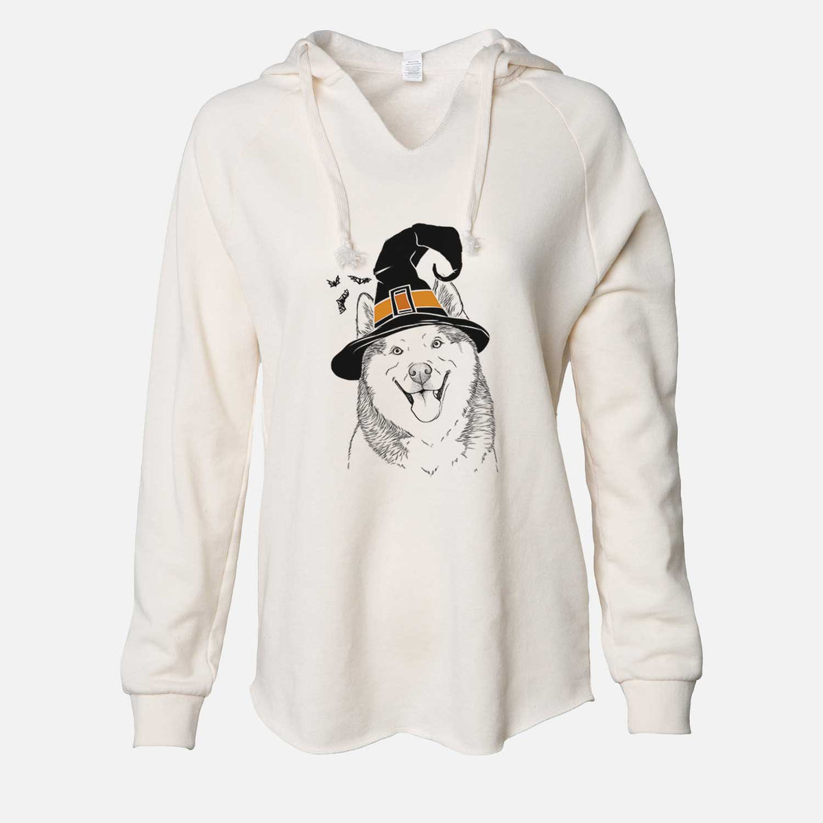 Witch Teak the Siberian Husky - Cali Wave Hooded Sweatshirt