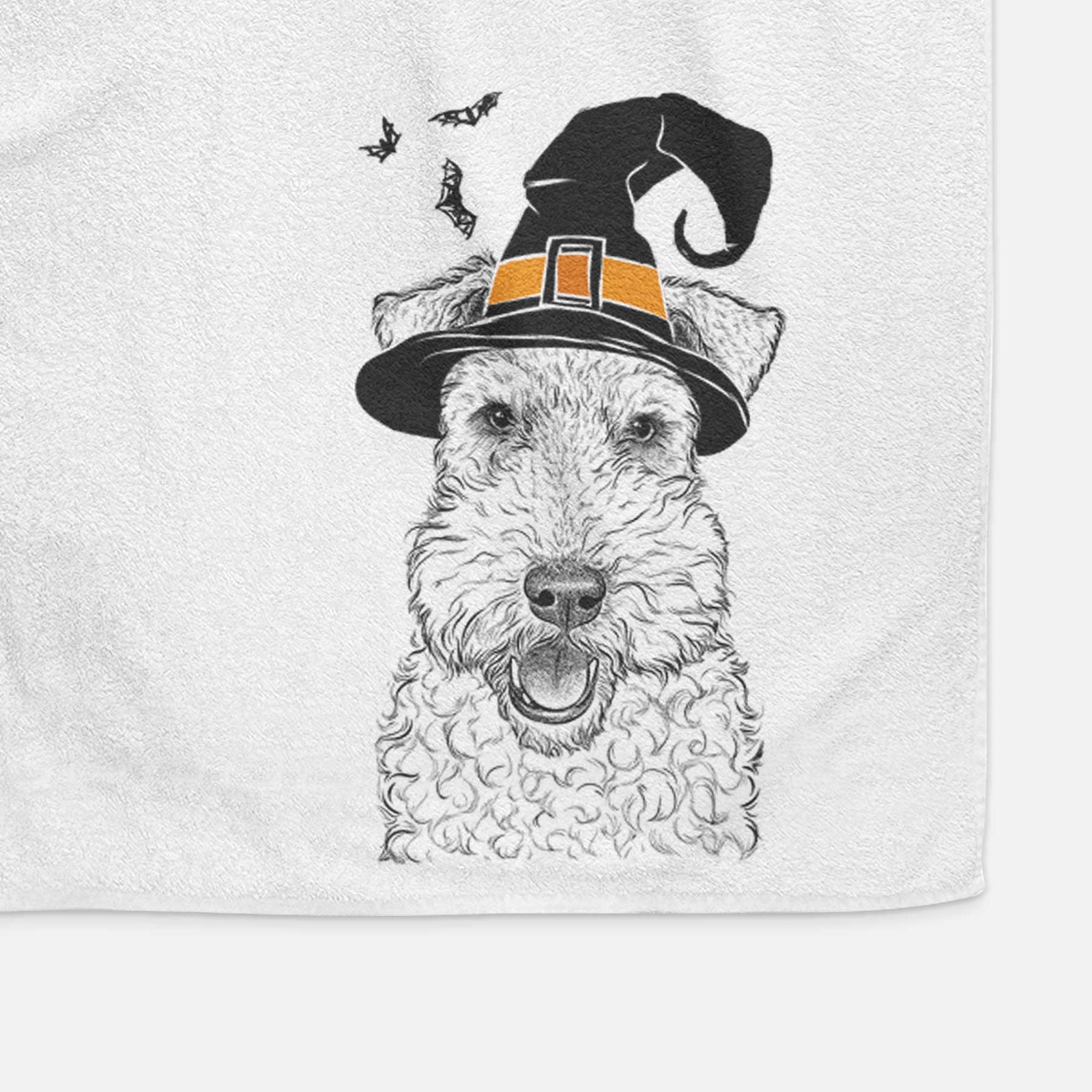 Ted the Wire Fox Terrier Decorative Hand Towel