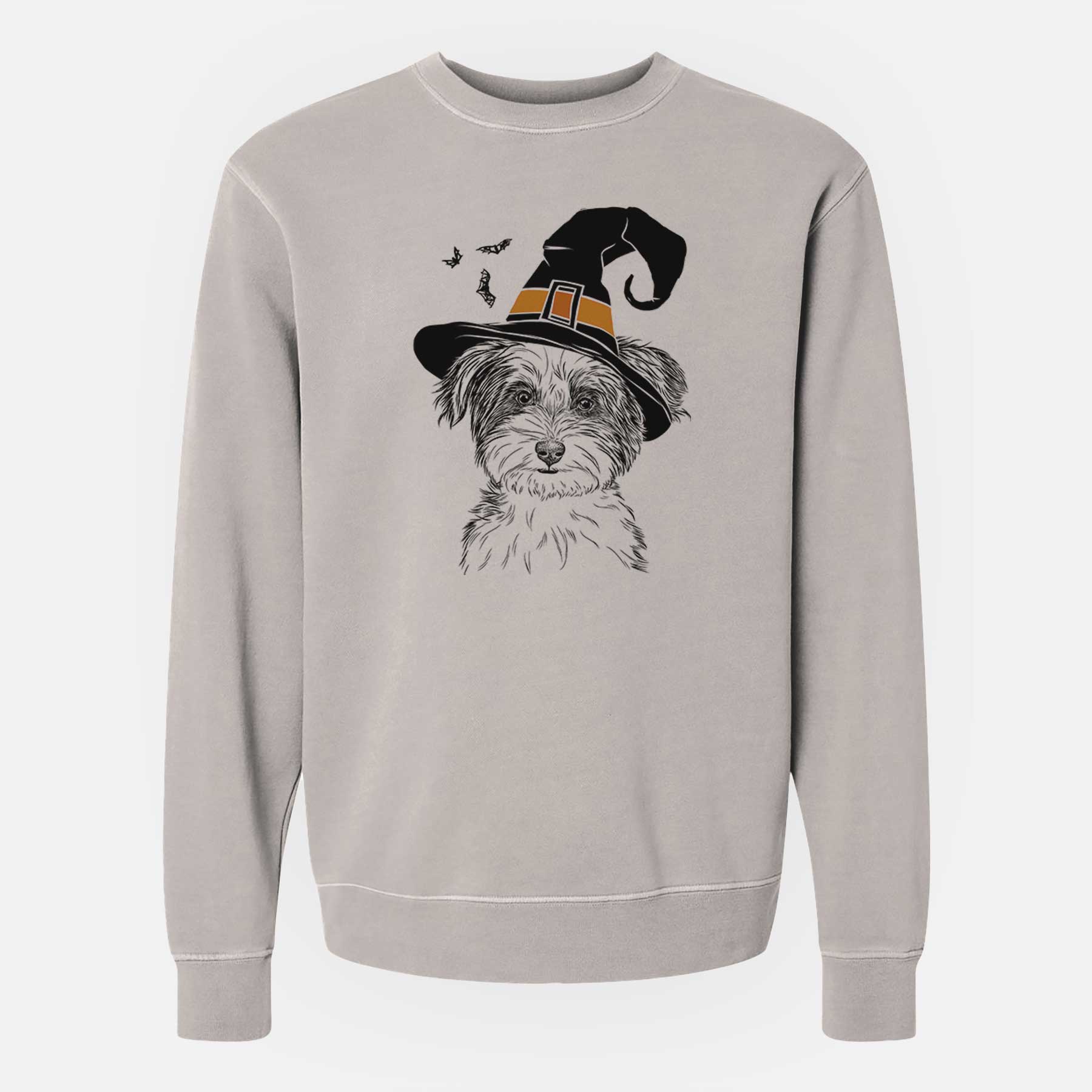 Witch Teddy the Havanese - Unisex Pigment Dyed Crew Sweatshirt