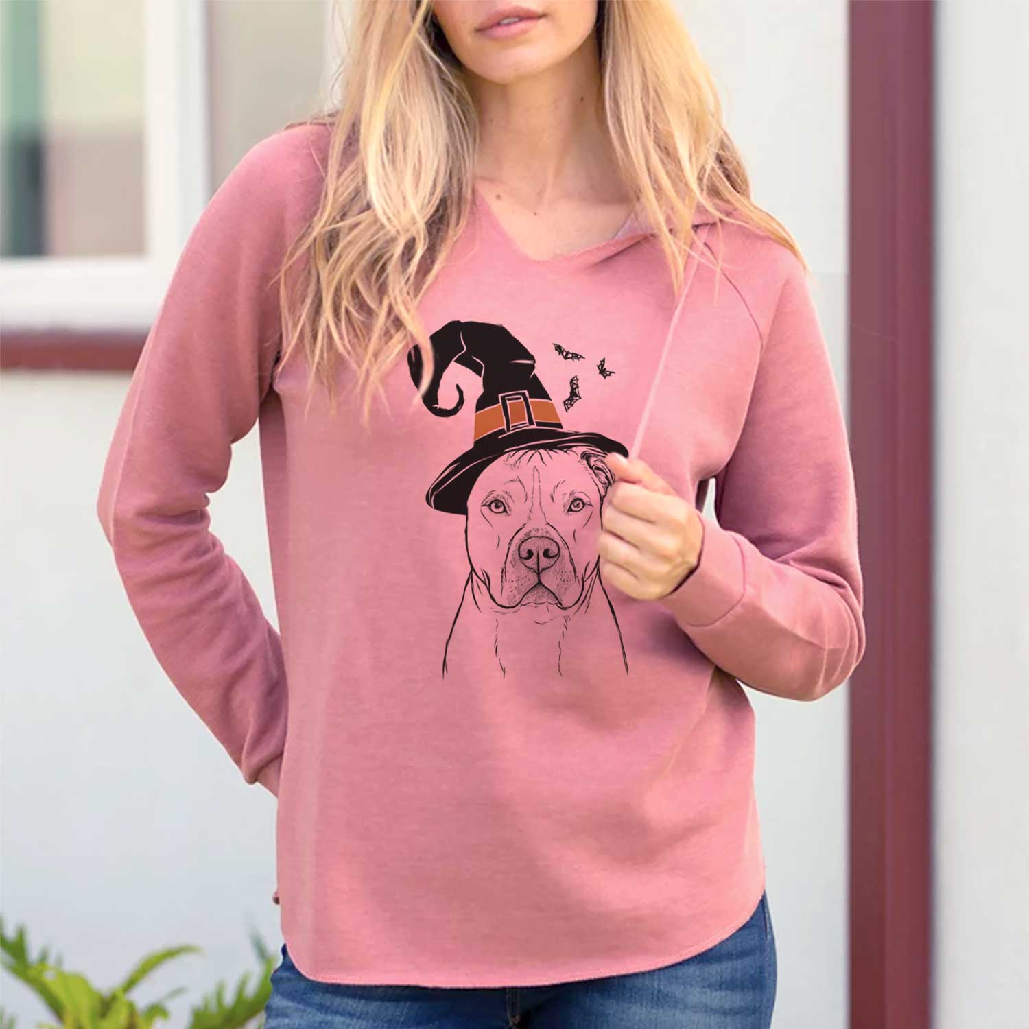 Witch Teddy Jam the Pitbull - Cali Wave Hooded Sweatshirt