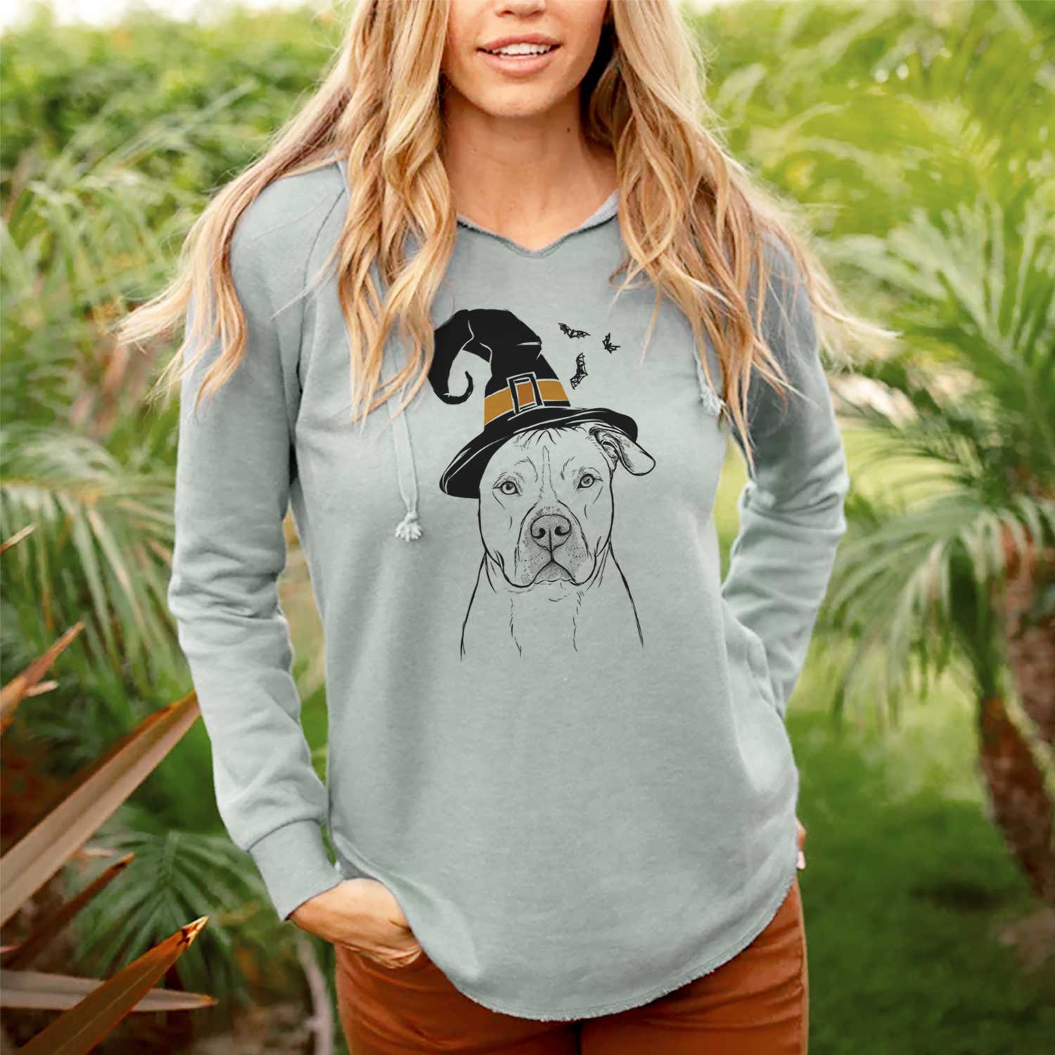 Witch Teddy Jam the Pitbull - Cali Wave Hooded Sweatshirt