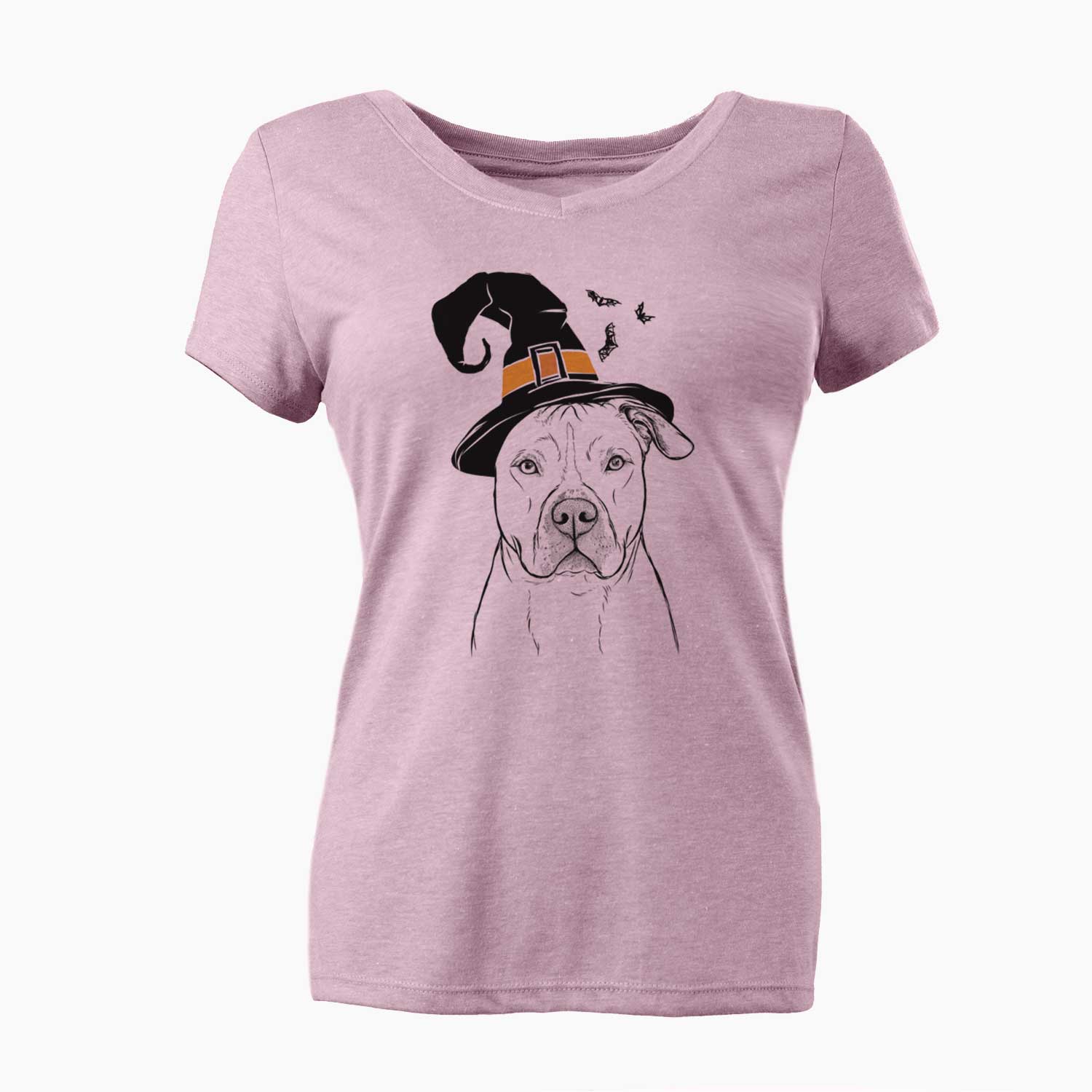 Witch Teddy Jam the Pitbull - Women's V-neck Shirt