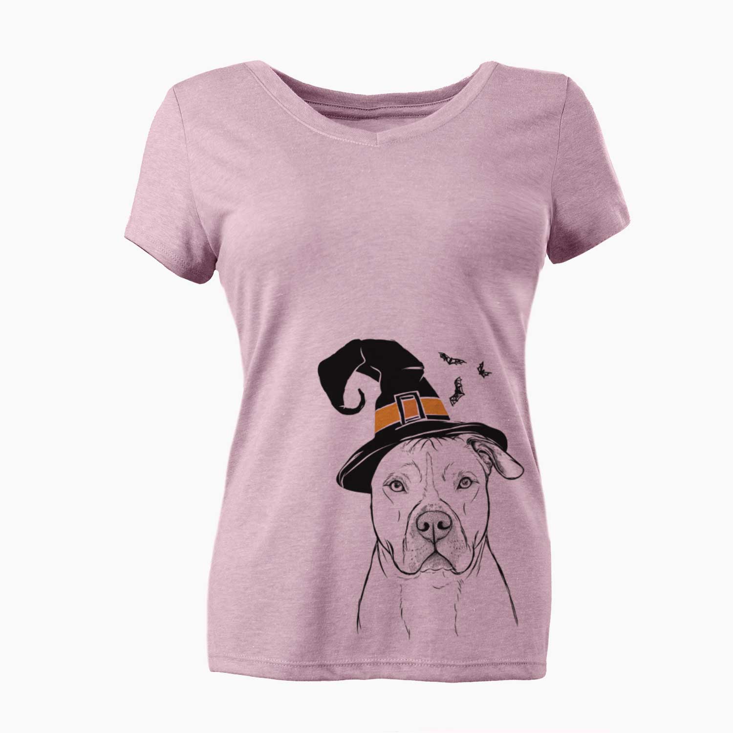 Witch Teddy Jam the Pitbull - Women's V-neck Shirt