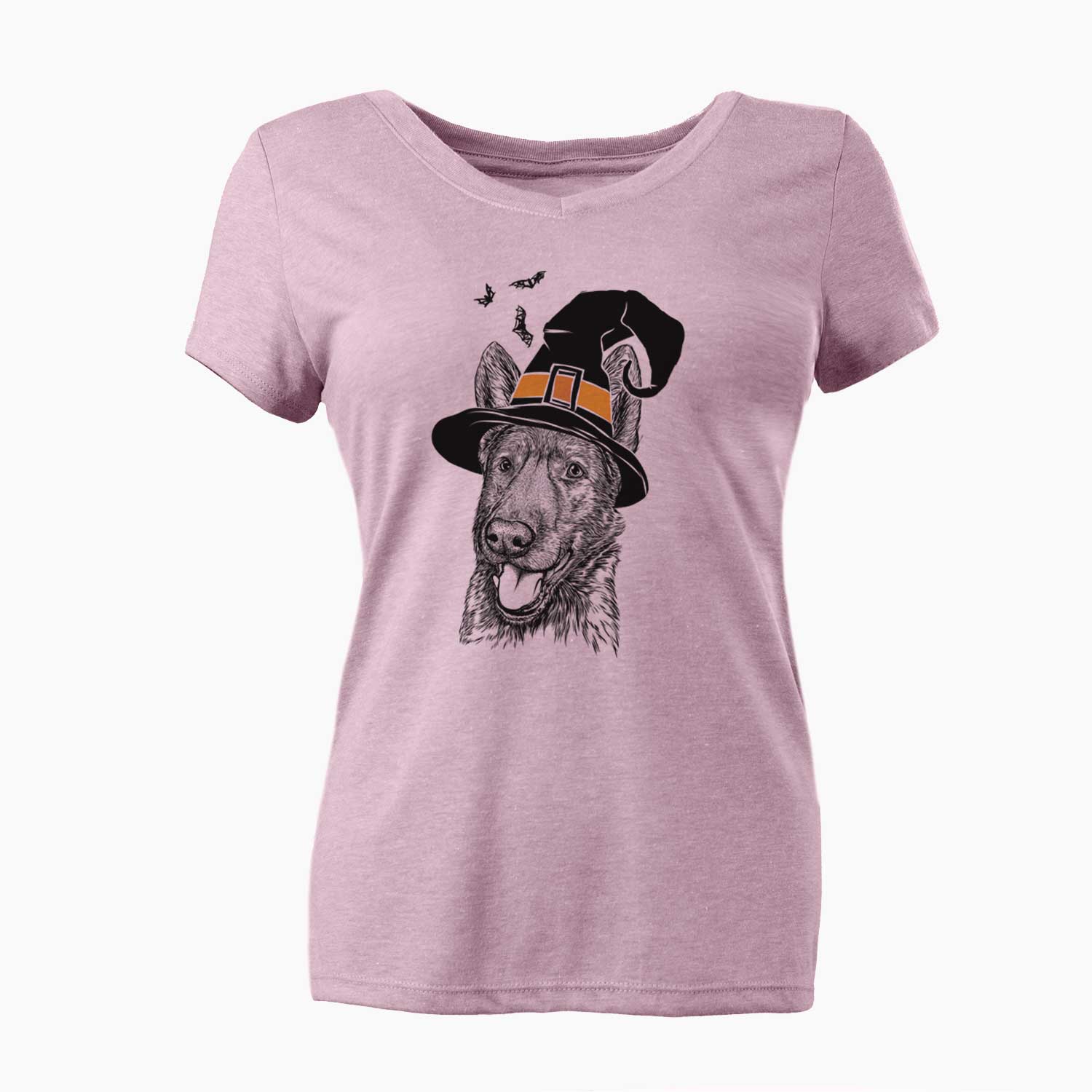 Witch Tena the German Shepherd - Women's V-neck Shirt