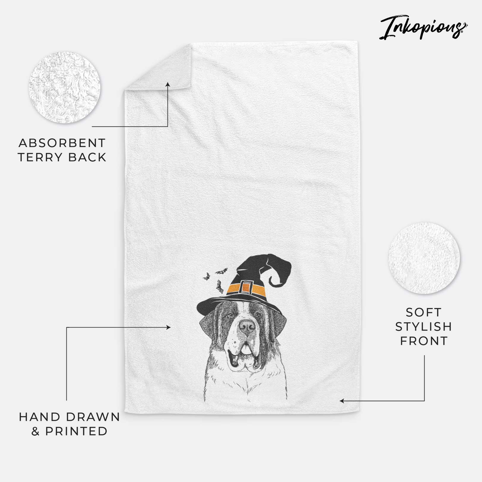 Thor the Saint Bernard Decorative Hand Towel