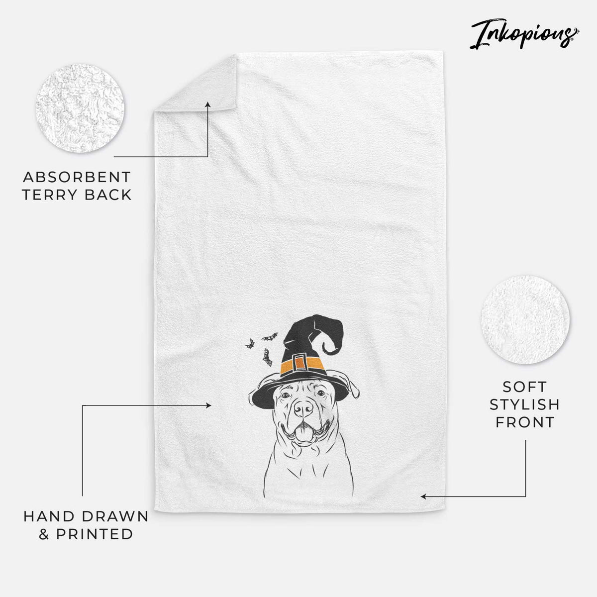 Timmy the Mixed Breed Decorative Hand Towel