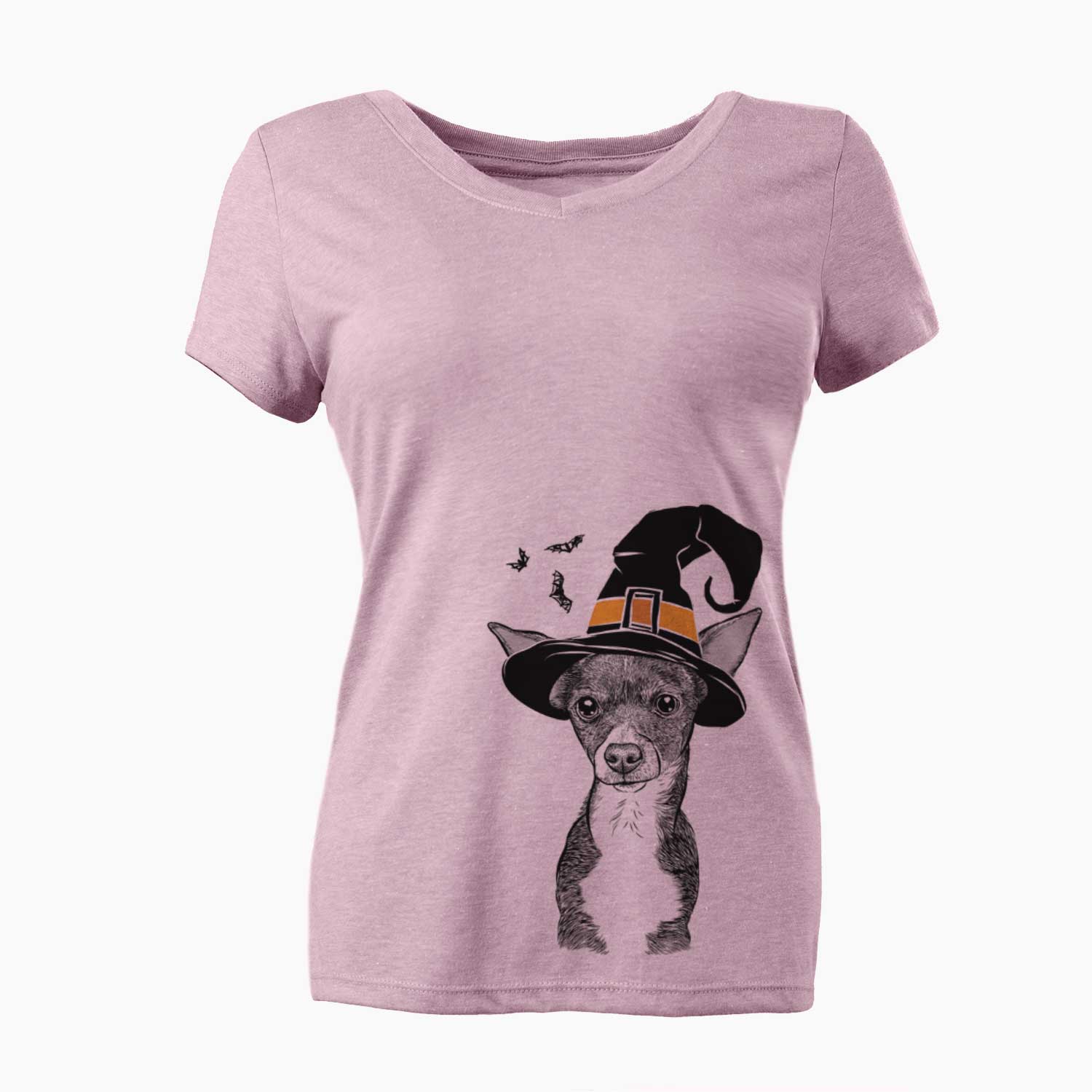 Witch Tiny Archie the Mixed Breed - Women's V-neck Shirt