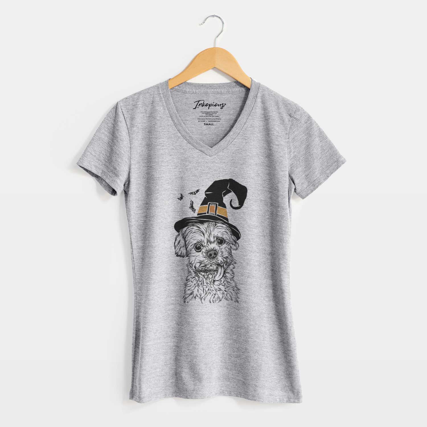 Witch Tiny Titan the Shih Tzu - Women's V-neck Shirt