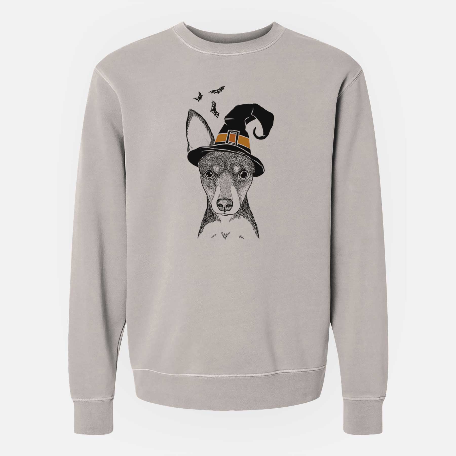 Witch Tiny the Toy Fox Terrier - Unisex Pigment Dyed Crew Sweatshirt