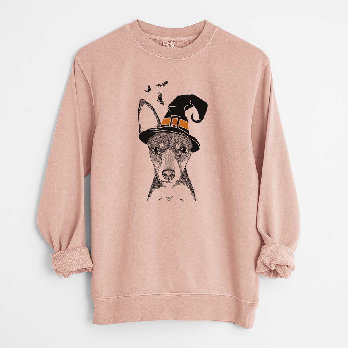 Witch Tiny the Toy Fox Terrier - Unisex Pigment Dyed Crew Sweatshirt