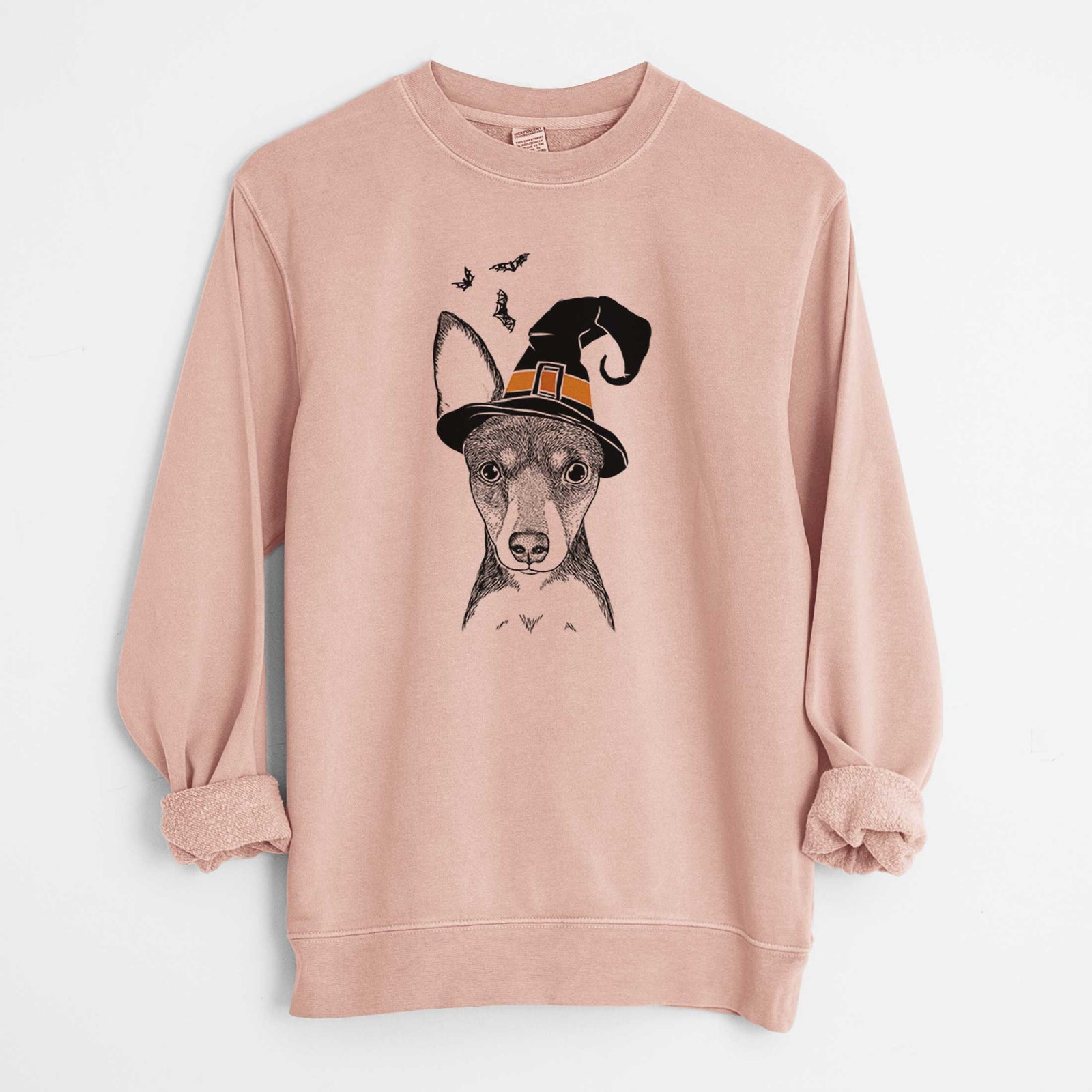 Witch Tiny the Toy Fox Terrier - Unisex Pigment Dyed Crew Sweatshirt