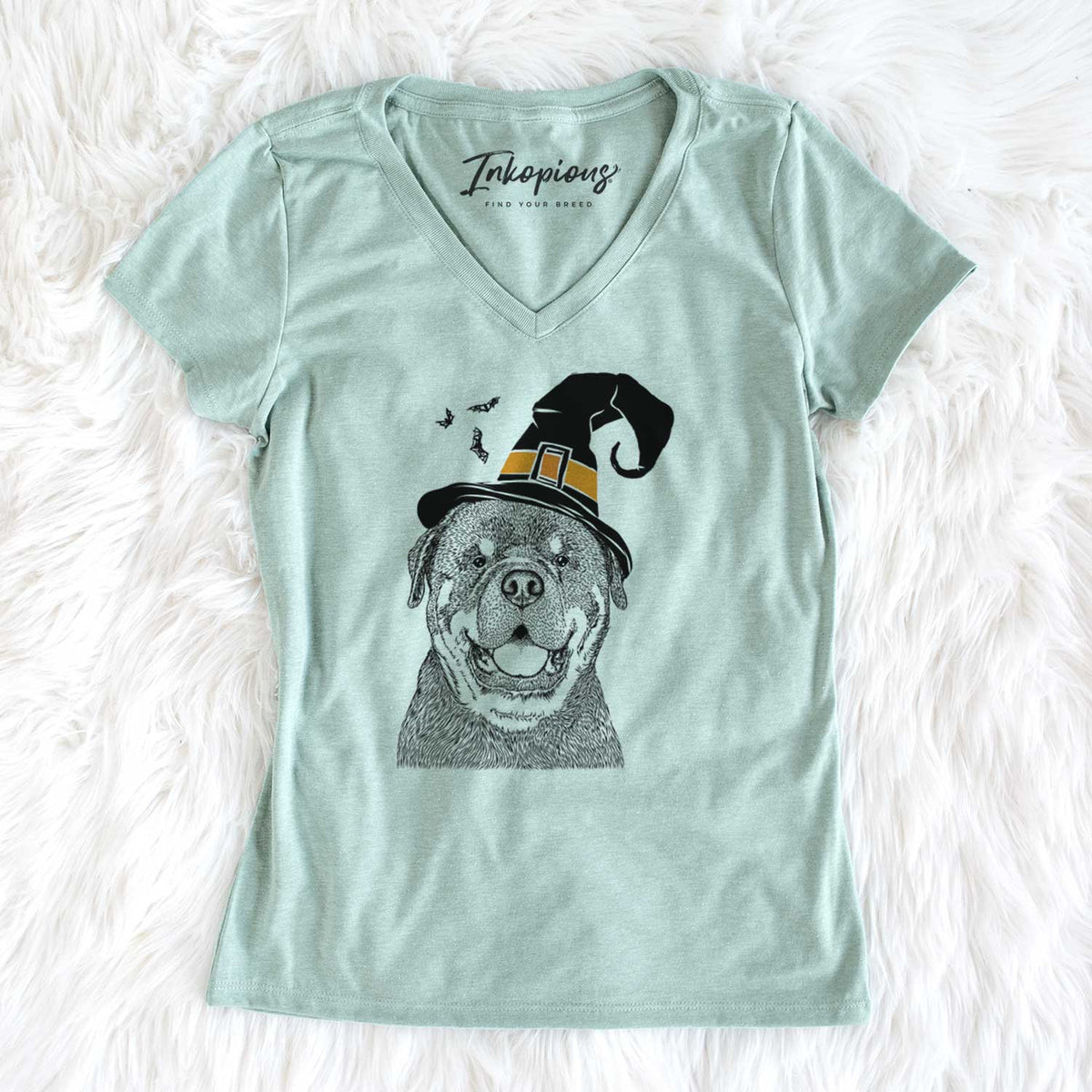 Witch Titan the Rottweiler - Women's V-neck Shirt