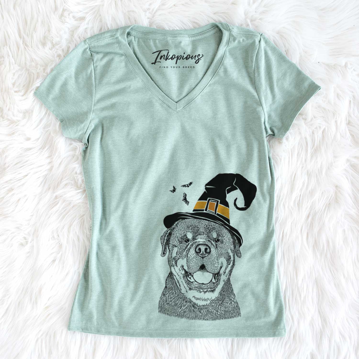 Witch Titan the Rottweiler - Women's V-neck Shirt